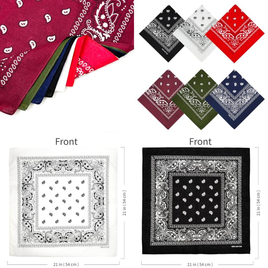 Bandana Cotton - APIGANIZ 100 Cotton Bandanas, 21 x