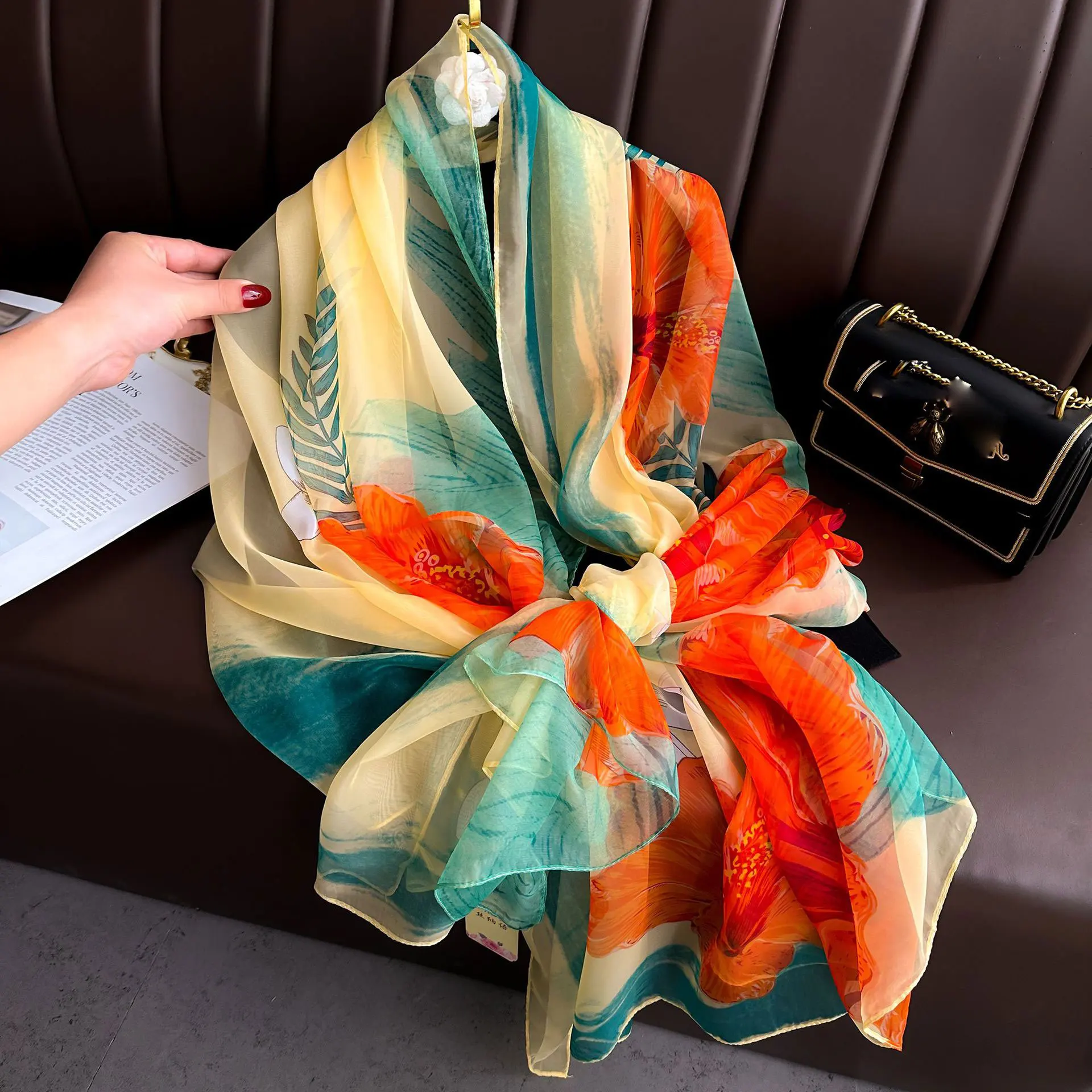 Silk Scarf Fashion Design Neck - огляд і ціна Pashmina Wrap Large