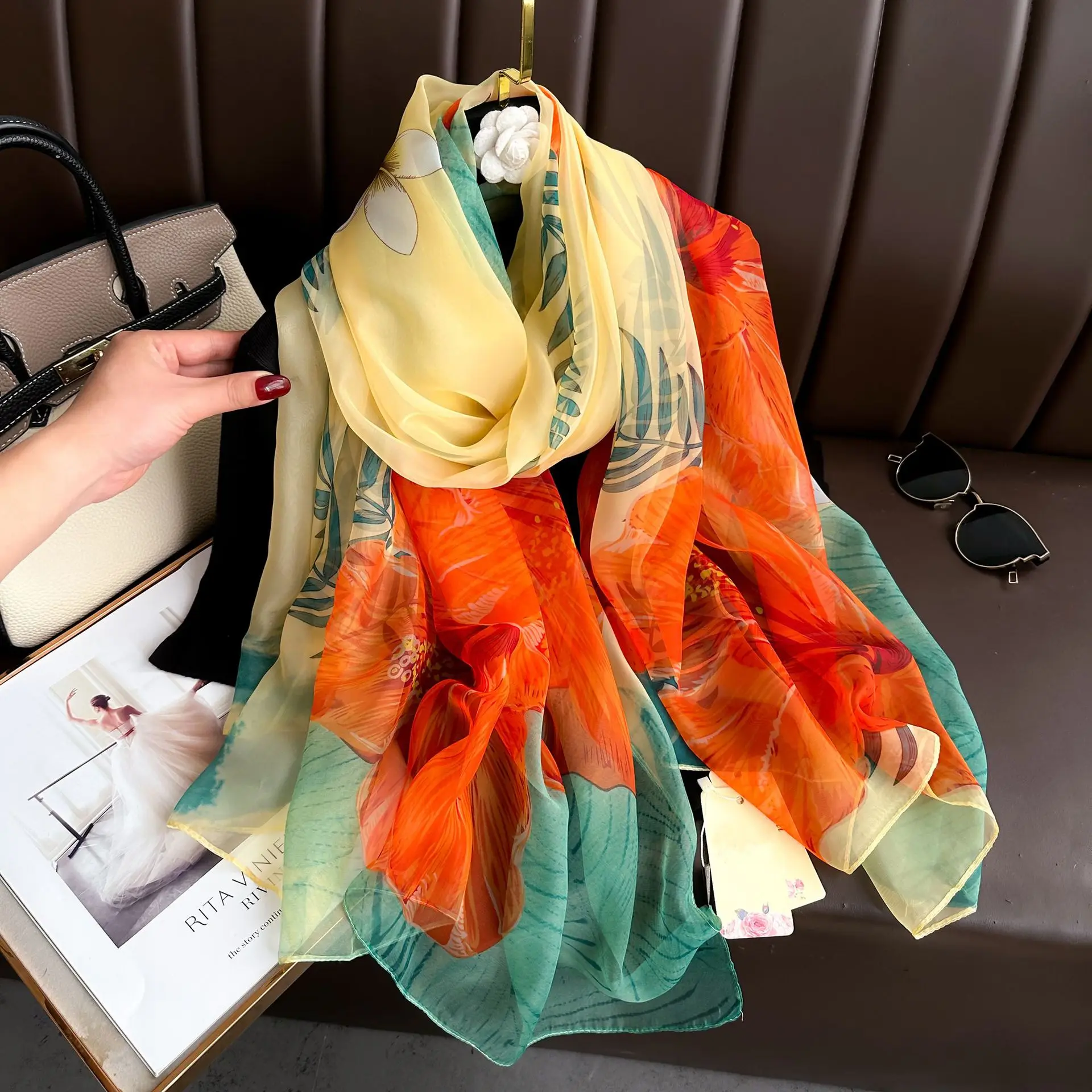 Silk Scarf Fashion Design Neck - огляд і ціна Pashmina Wrap Large