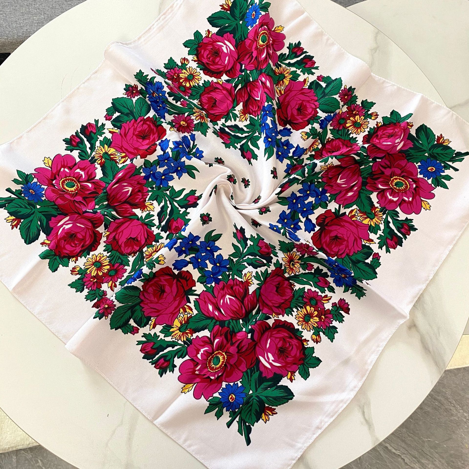 70*70cm Russian Floral Square  - огляд і ціна Bandana Cotton