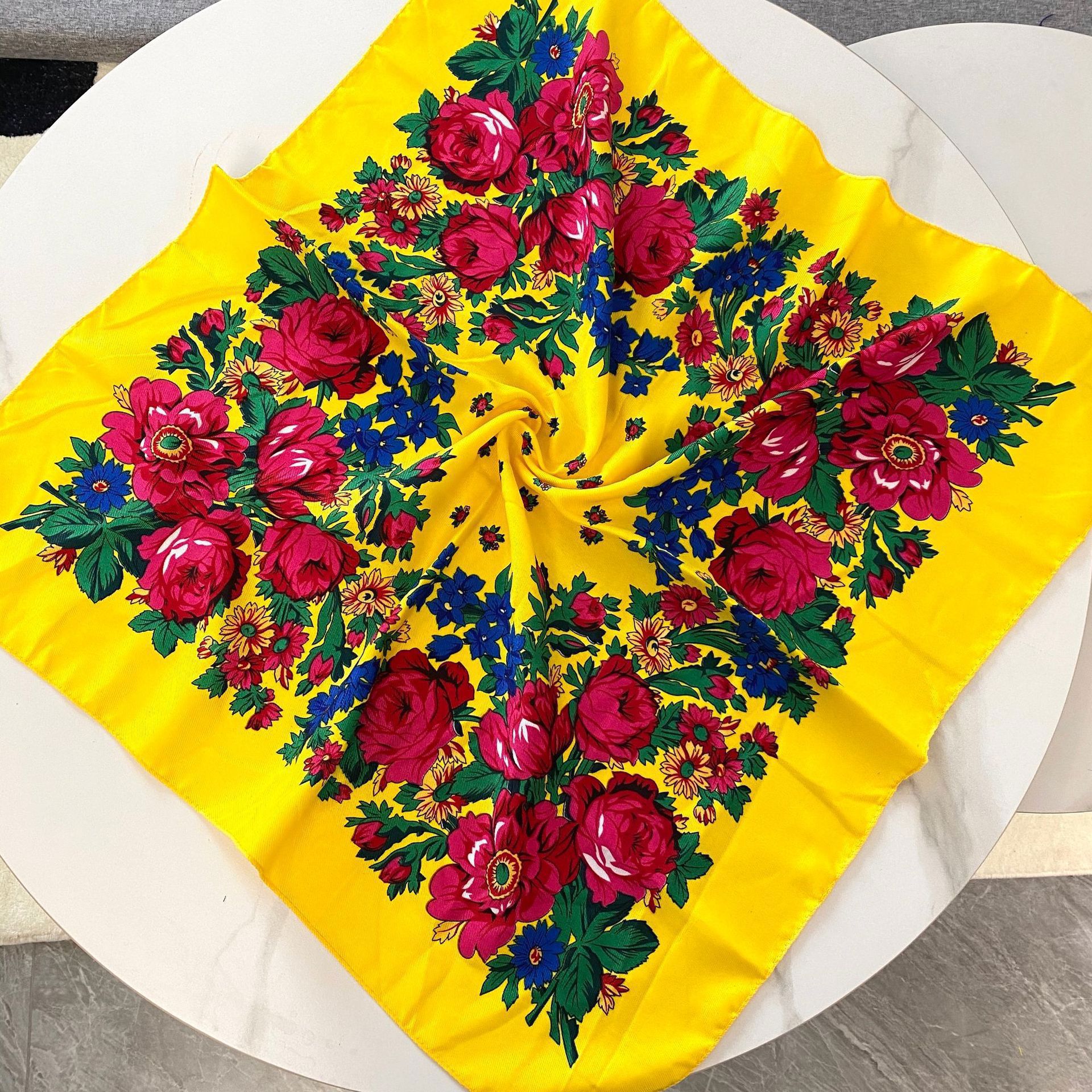 70*70cm Russian Floral Square  - огляд і ціна Bandana Cotton