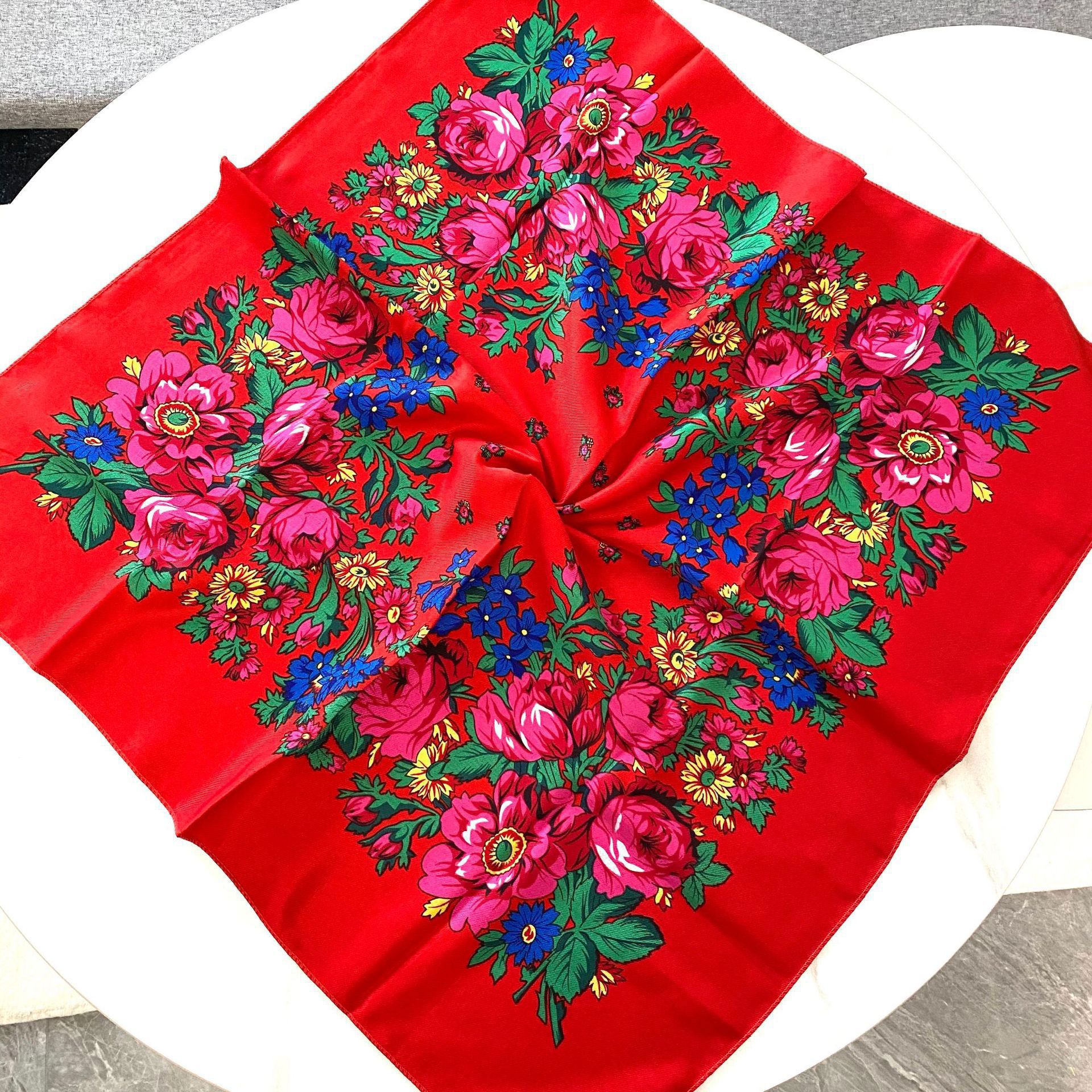 70*70cm Russian Floral Square  - огляд і ціна Bandana Cotton