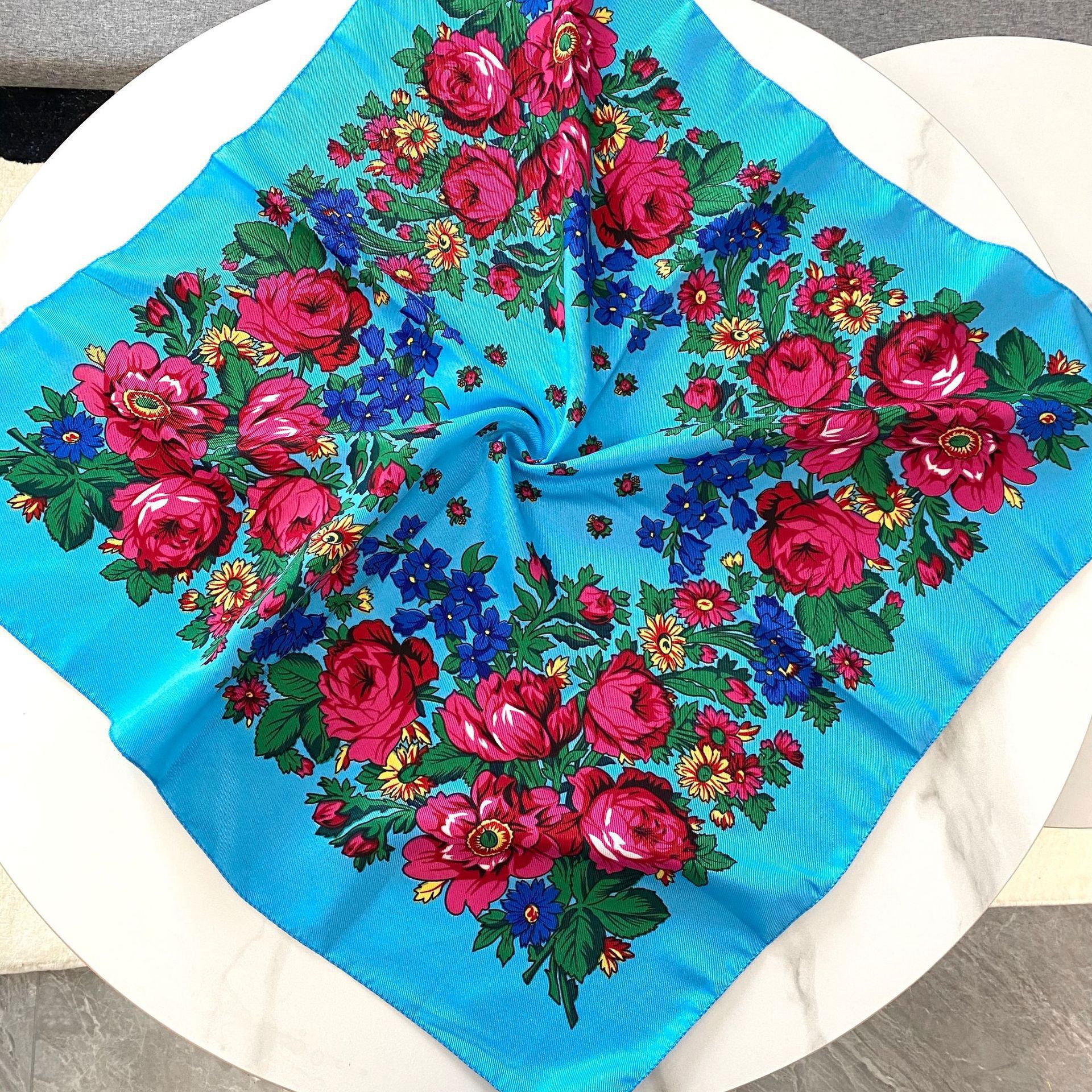 70*70cm Russian Floral Square  - огляд і ціна Bandana Cotton