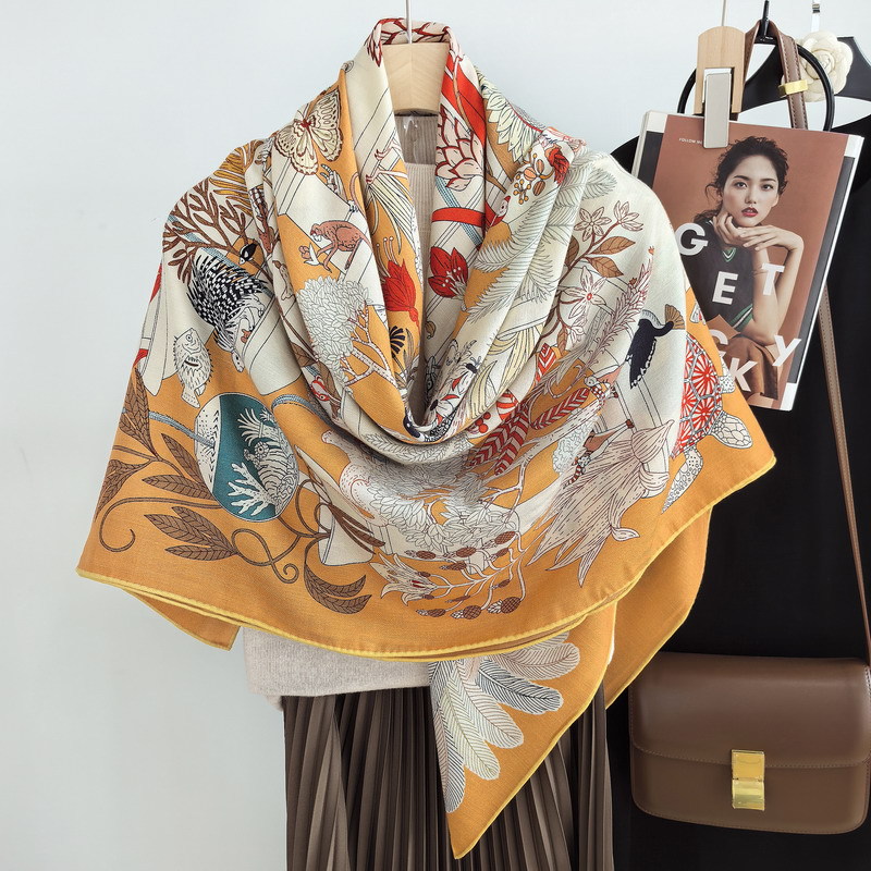 Double Sided Print Luxury Silk - огляд і ціна Pashmina Wrap Large