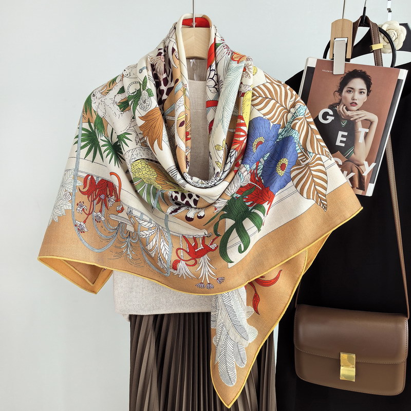Double Sided Print Luxury Silk - огляд і ціна Pashmina Wrap Large