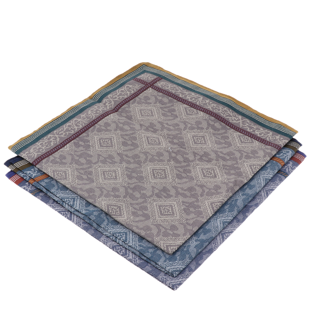 3pcs Classic Mens Plaid Handke - огляд і ціна Handkerchief Cotton Men