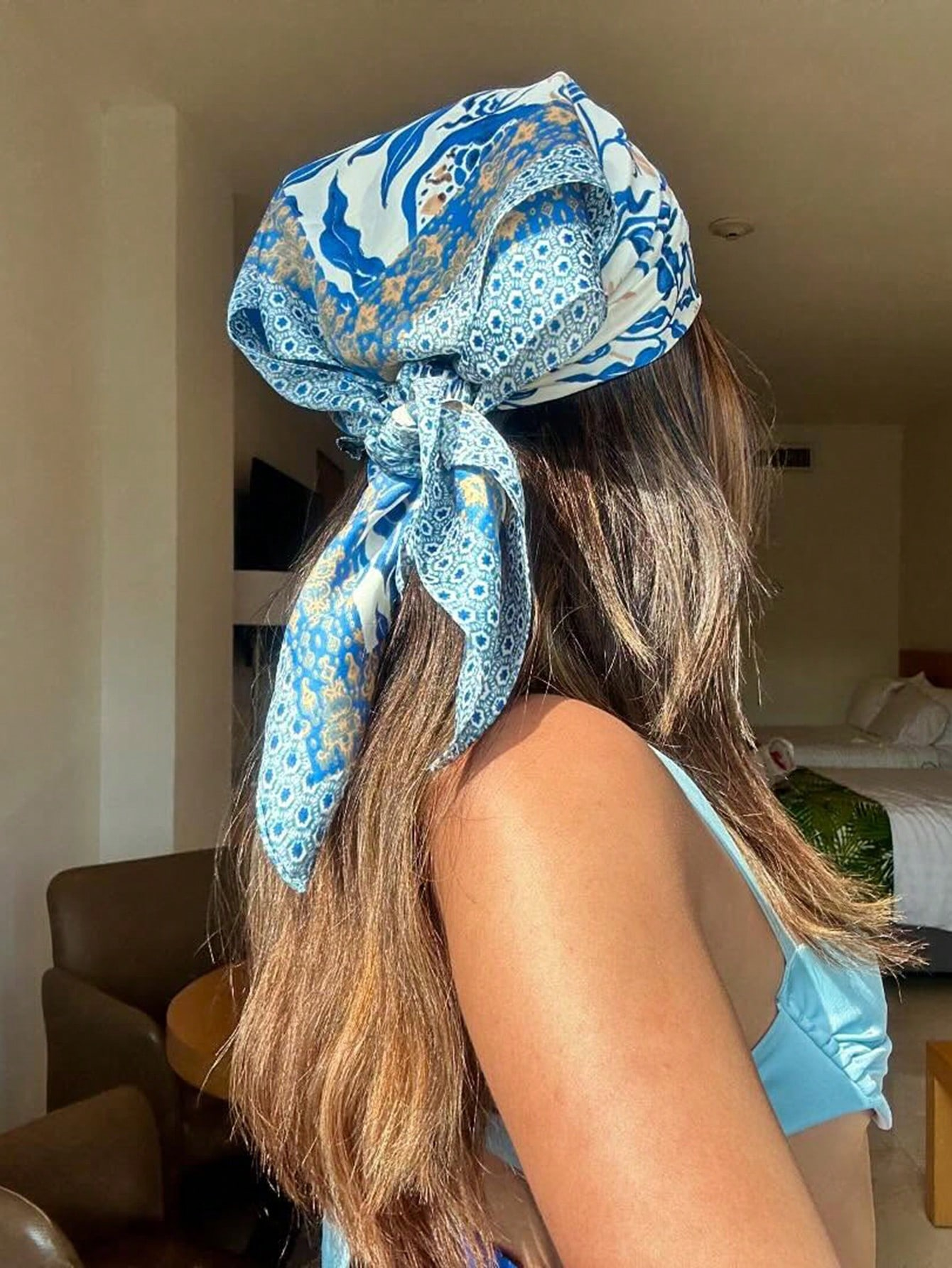 Luxury Brand Bohemia Print Squ - огляд і ціна Scarf Silk Square