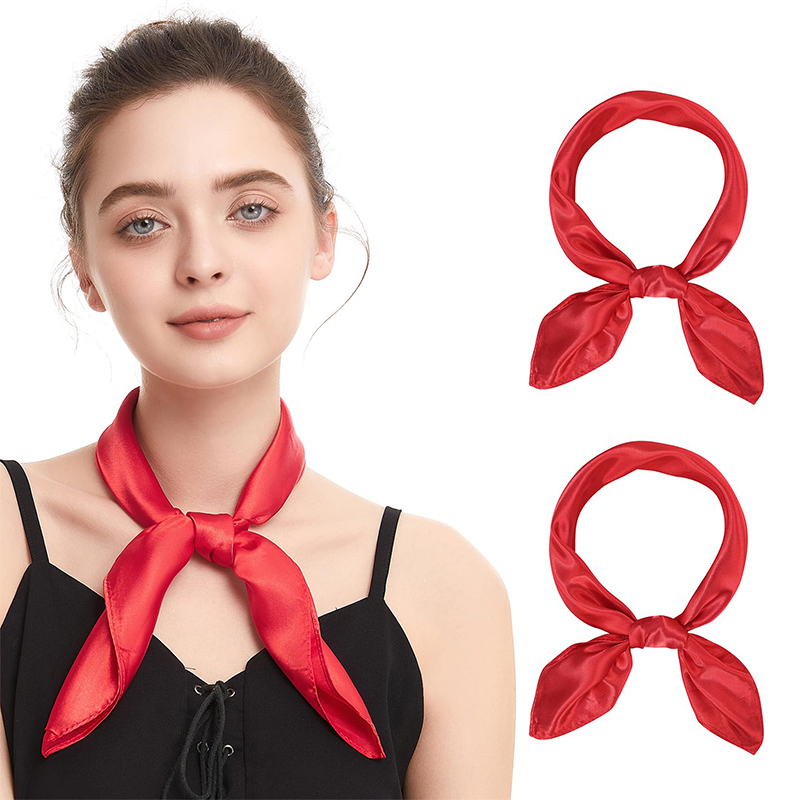 2024 New Fashion Women Satin S - огляд і ціна Scarf Silk Square