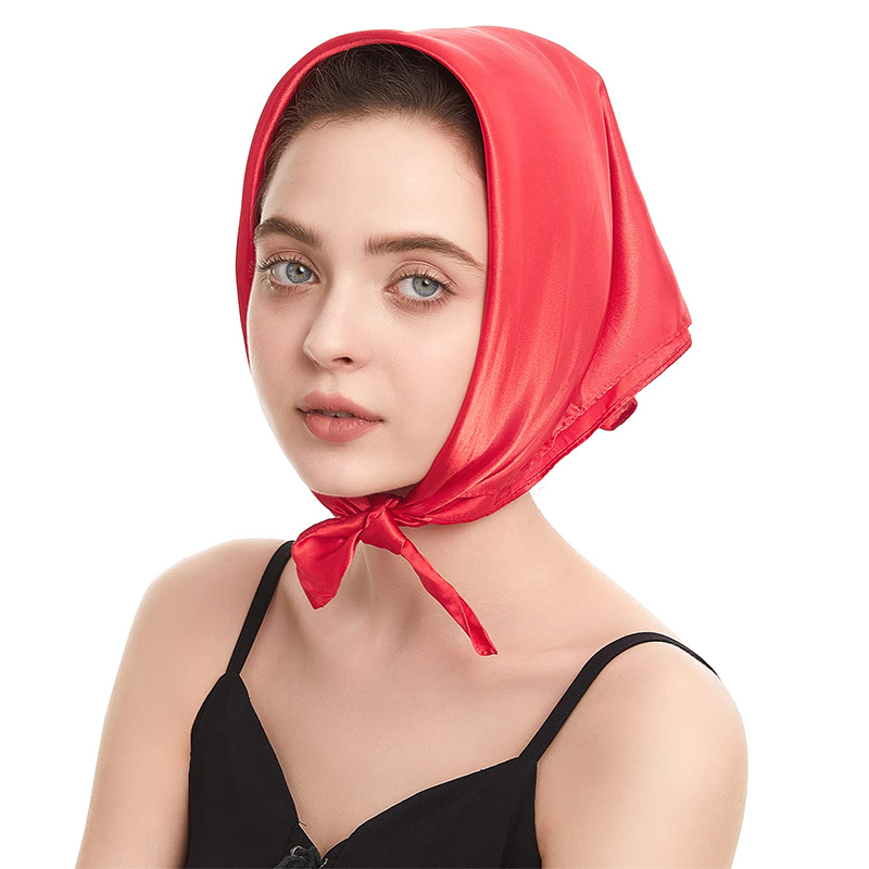 2024 New Fashion Women Satin S - огляд і ціна Scarf Silk Square