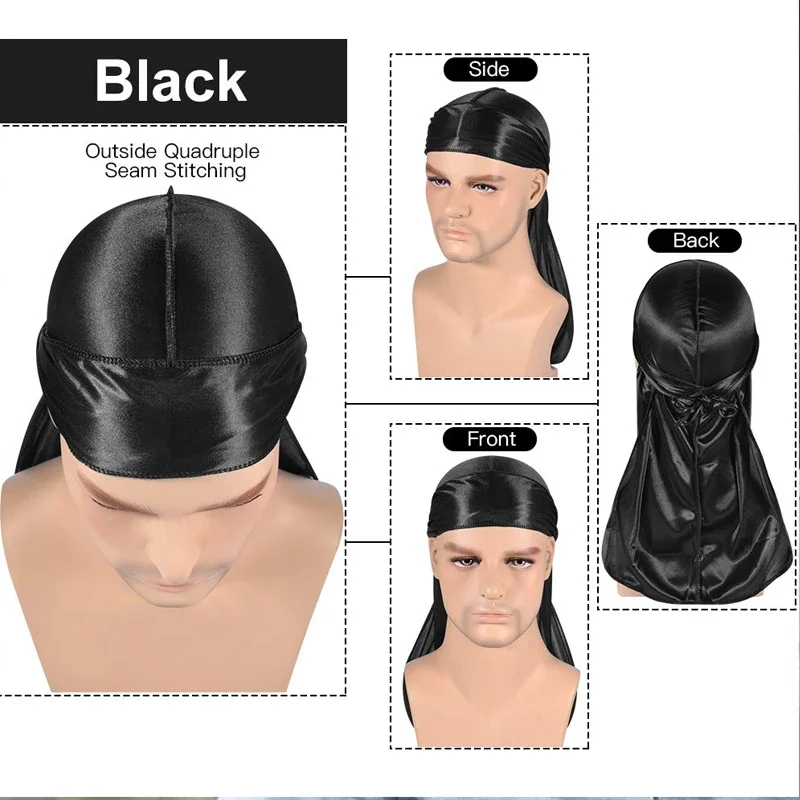 New silk Durag Bandana Turban  - огляд і ціна Bandana Doo Rag