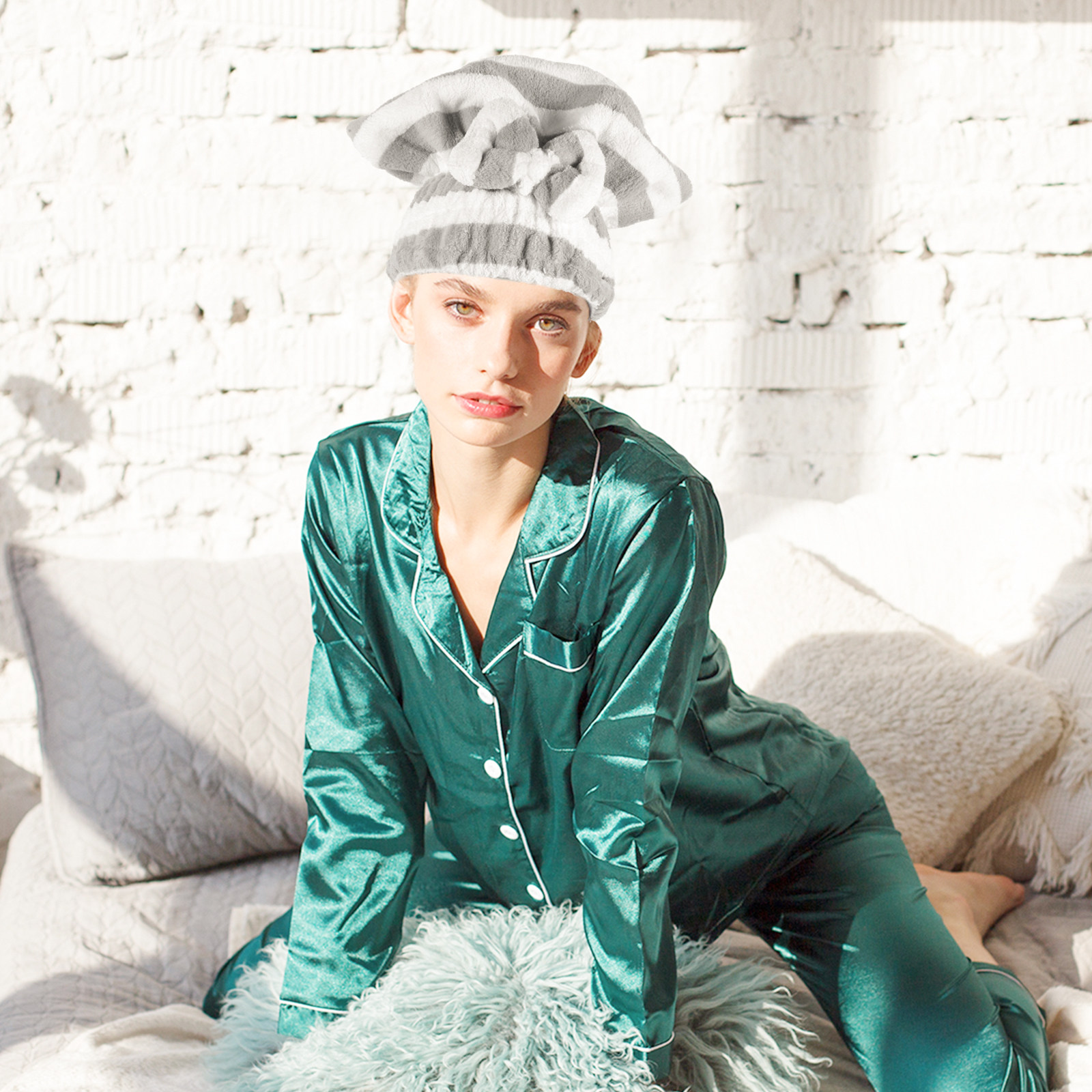 2Pcs Hair Drying Turban Cap Ab - огляд і ціна Head Wrap Turban