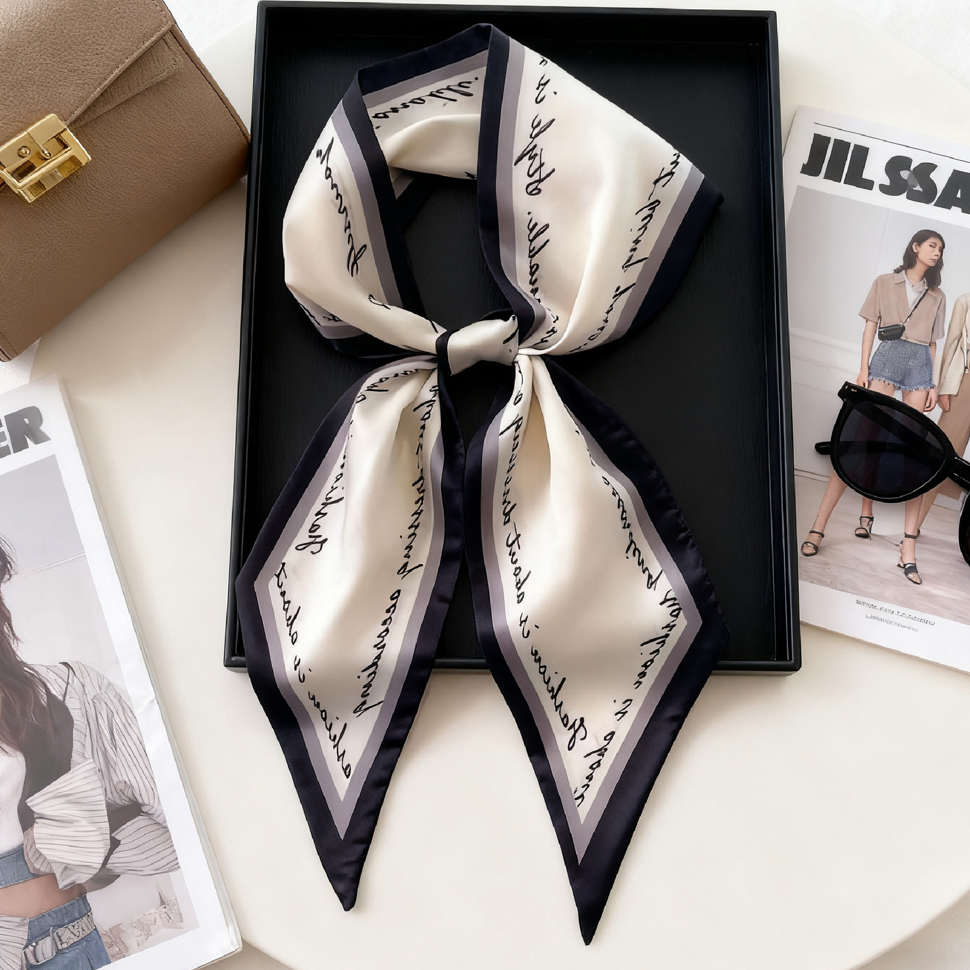 Luxury Long Neckerchief Skinny - огляд і ціна Silk Neck Scarf