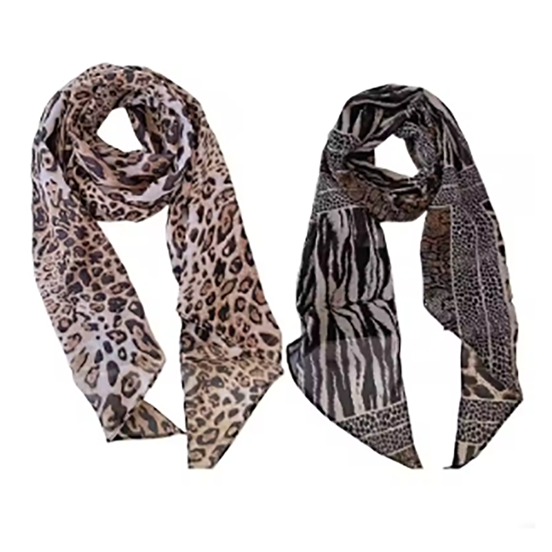 Leopard Small Long Silk Scarf  - огляд і ціна Silk Tie Striped