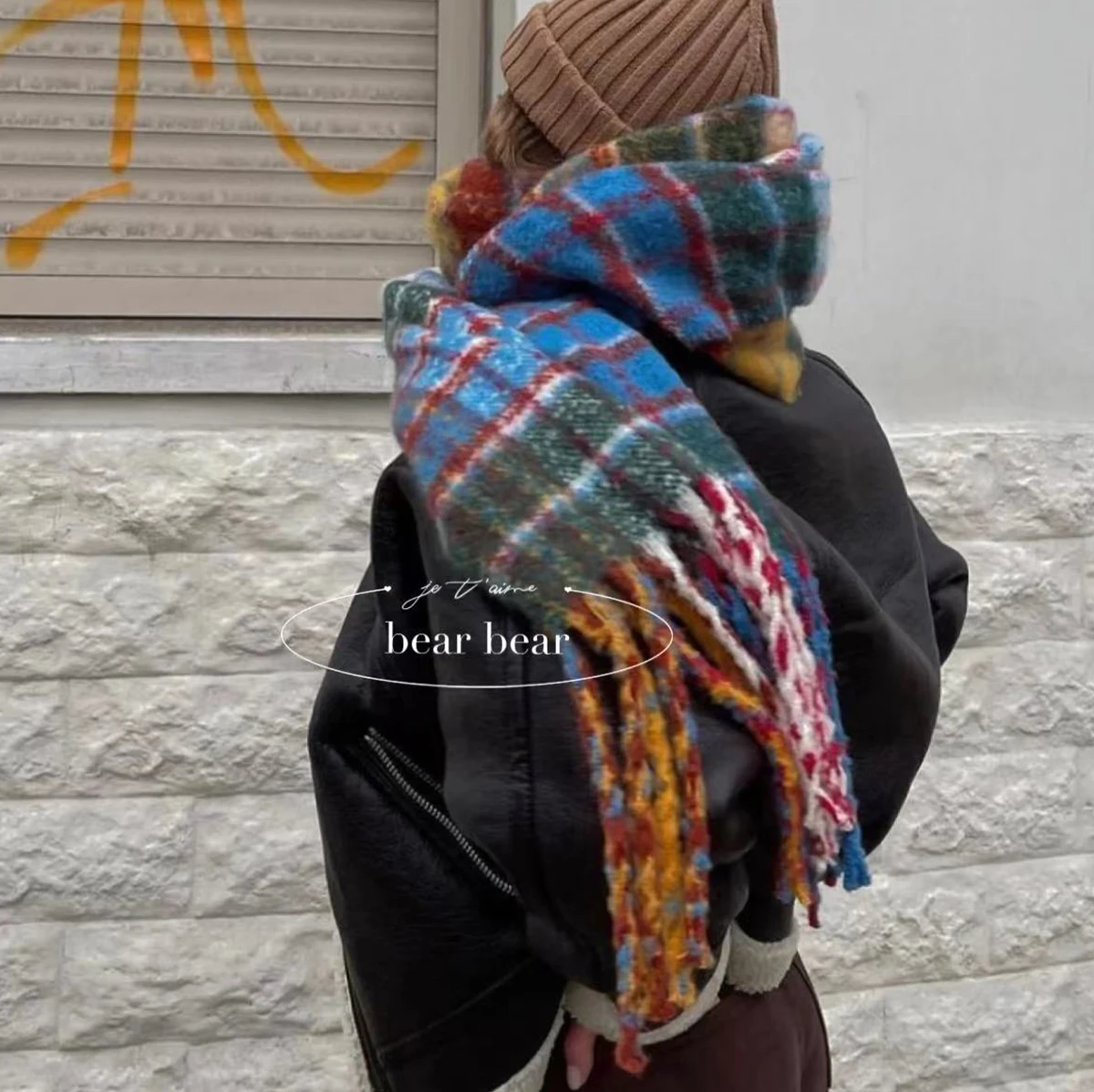 Vintage Colorful Plaid Cashmer - огляд і ціна Muffler Men Wool