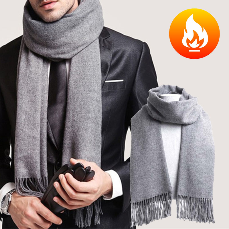 Autumn And Winter Solid Color  - огляд і ціна Muffler Men Wool