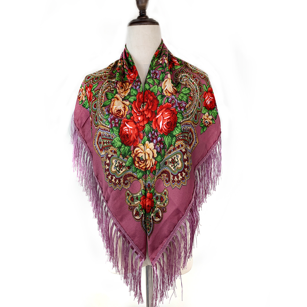 115*115cm Luxury Floral Print  - огляд і ціна Bandana Cotton