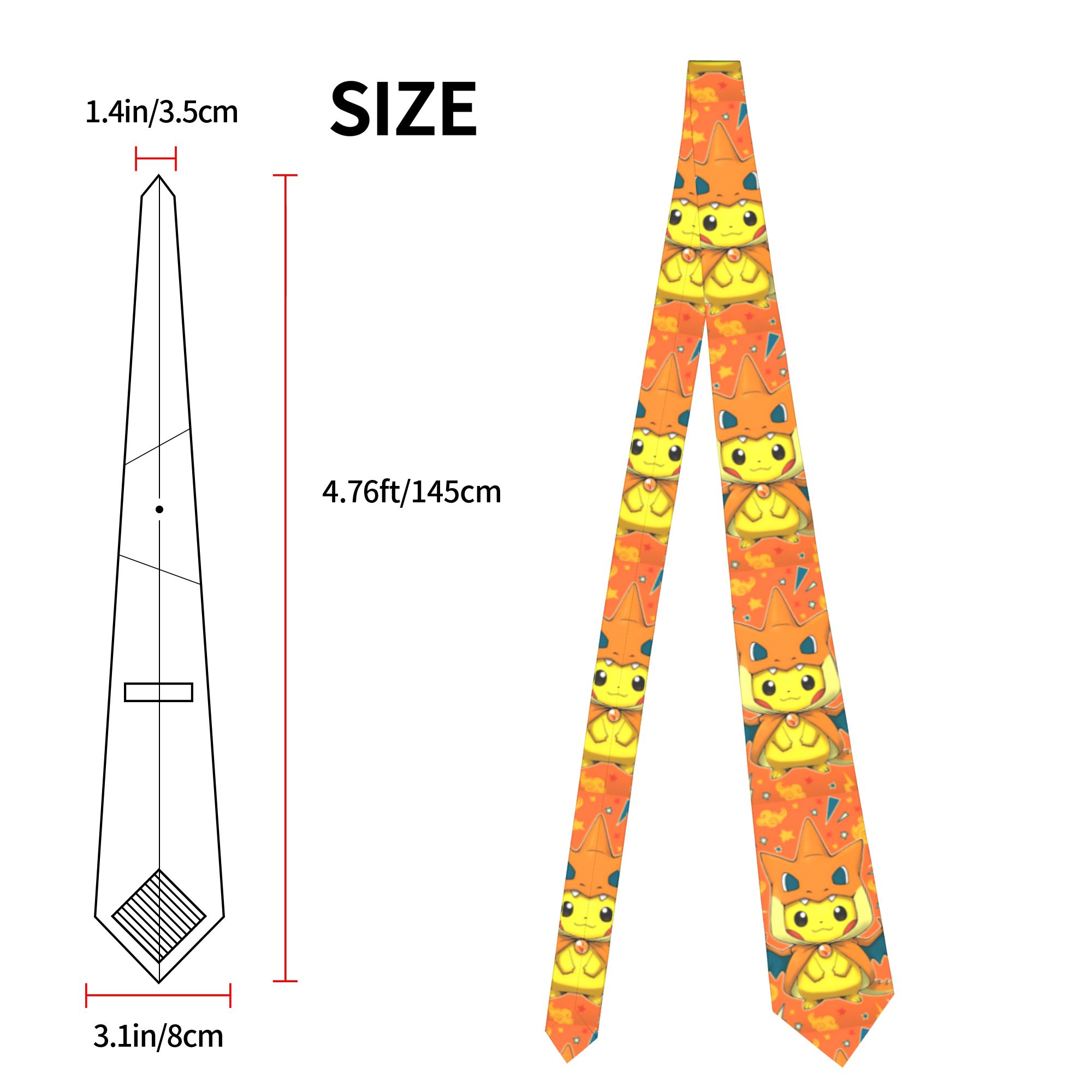 Cute Cartoon Manga Pokemoned N - огляд і ціна Skinny Tie Men
