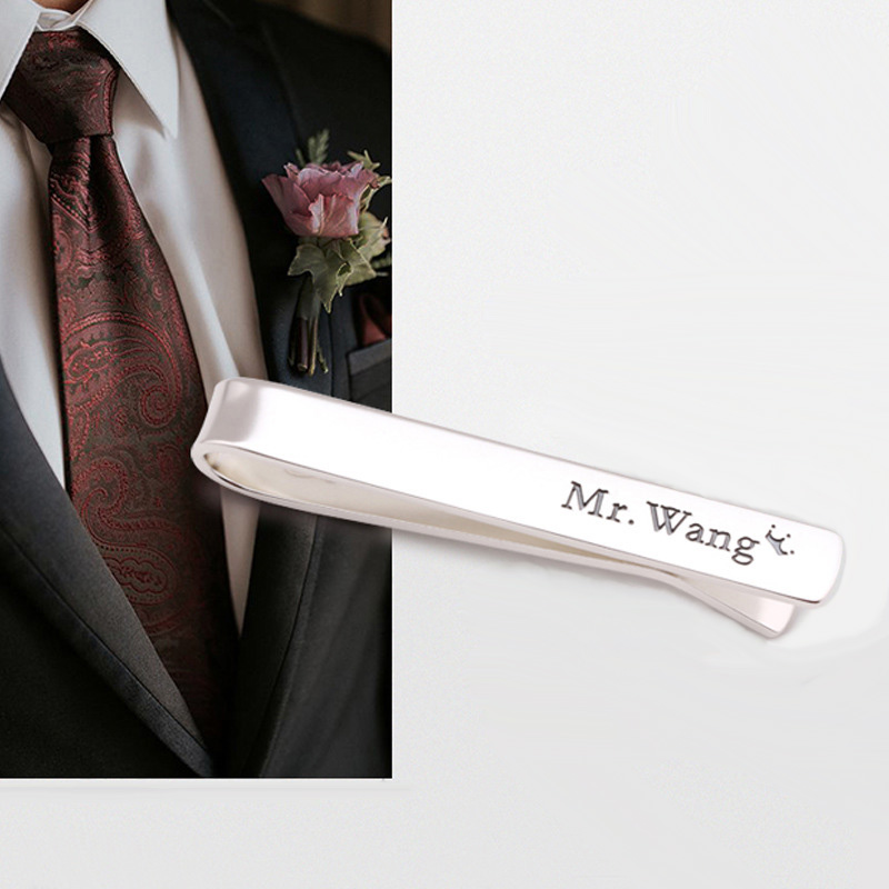 Amxiu Custom Name 925 Sterling - огляд і ціна Tie Clip Silver