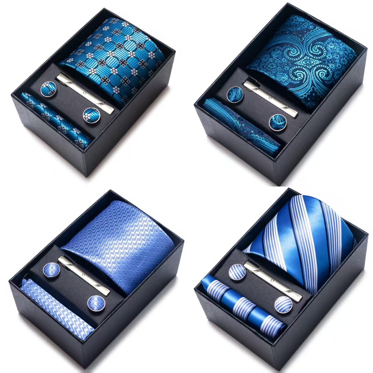 Bright Color Paisley Men's Tie - огляд і ціна Pocket Square Set
