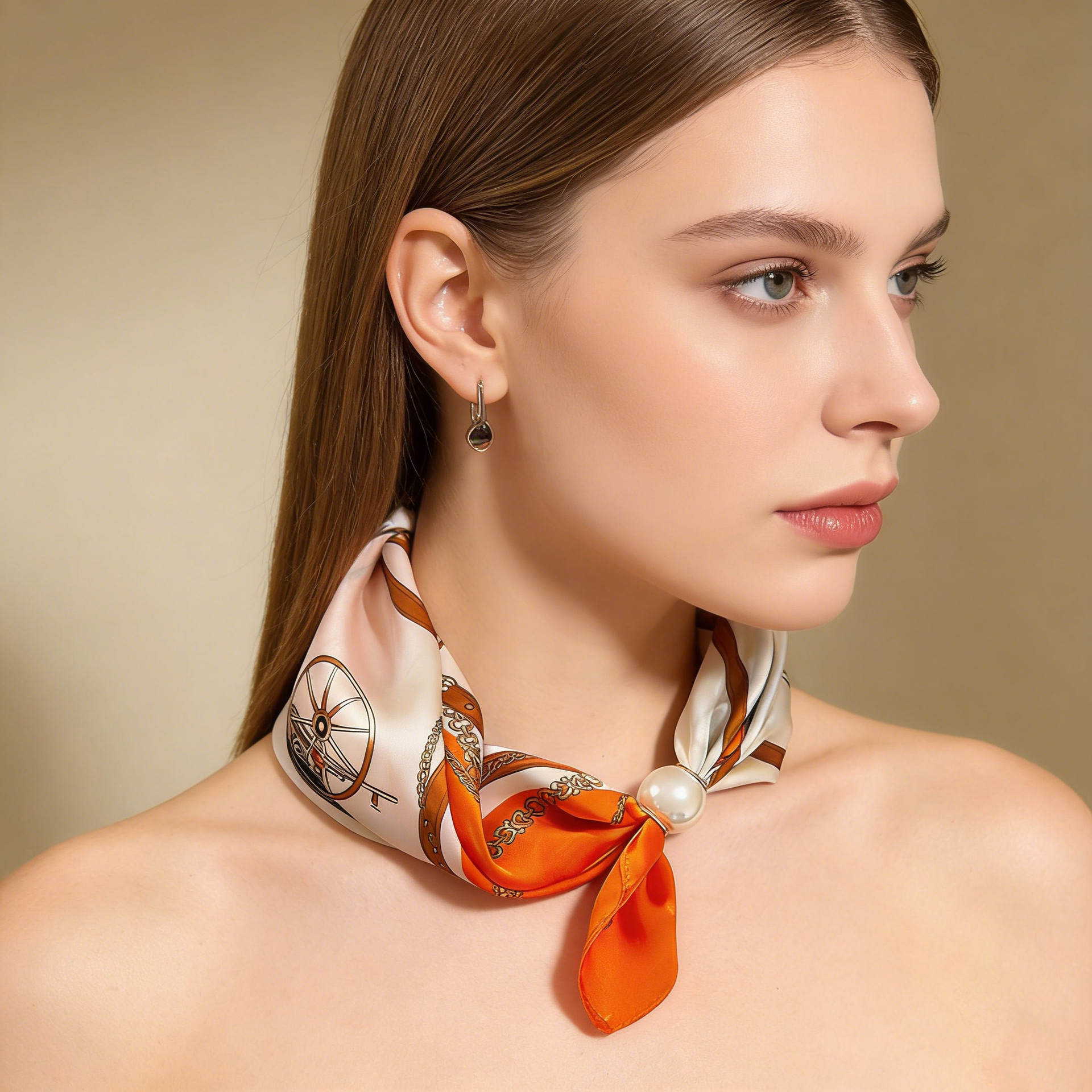 Scarf Chain Silk Lazy Magnetic - огляд і ціна Silk Neck Scarf