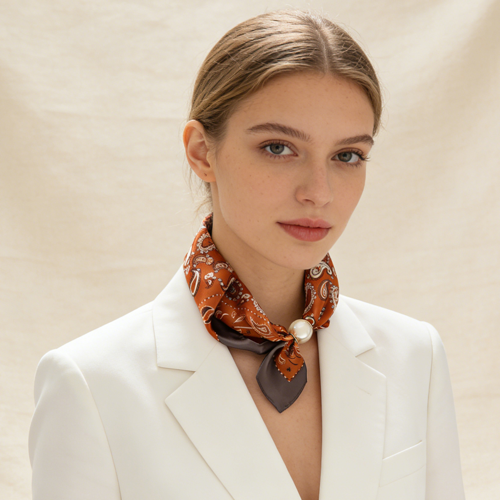 Scarf Chain Silk Lazy Magnetic - огляд і ціна Silk Neck Scarf