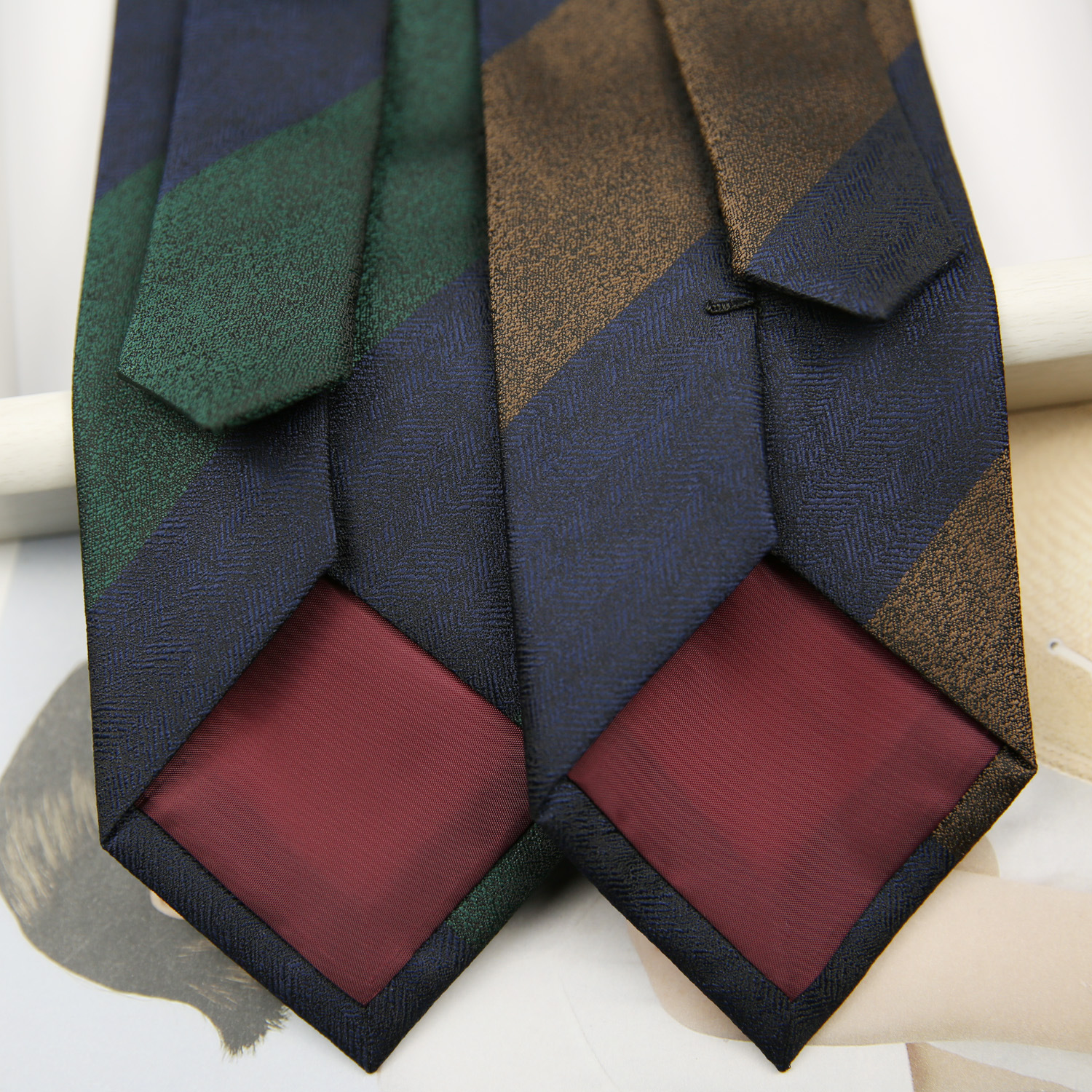 Fashion 8cm Navy Striped Neckt - огляд і ціна Silk Tie Striped