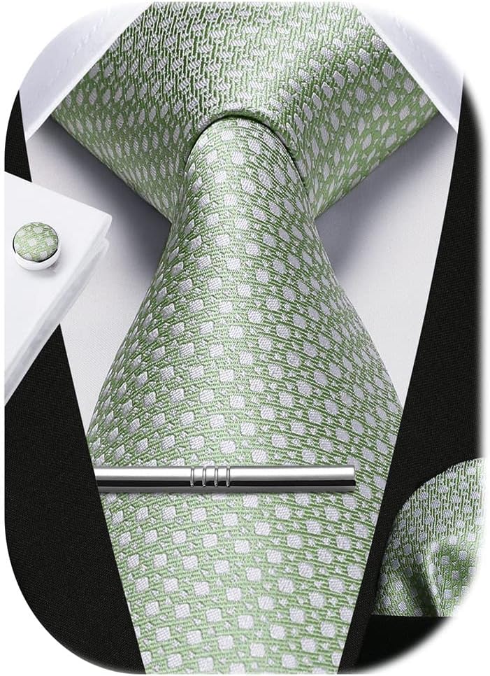 Classic Checkered Tie Set with - огляд і ціна Pocket Square Set