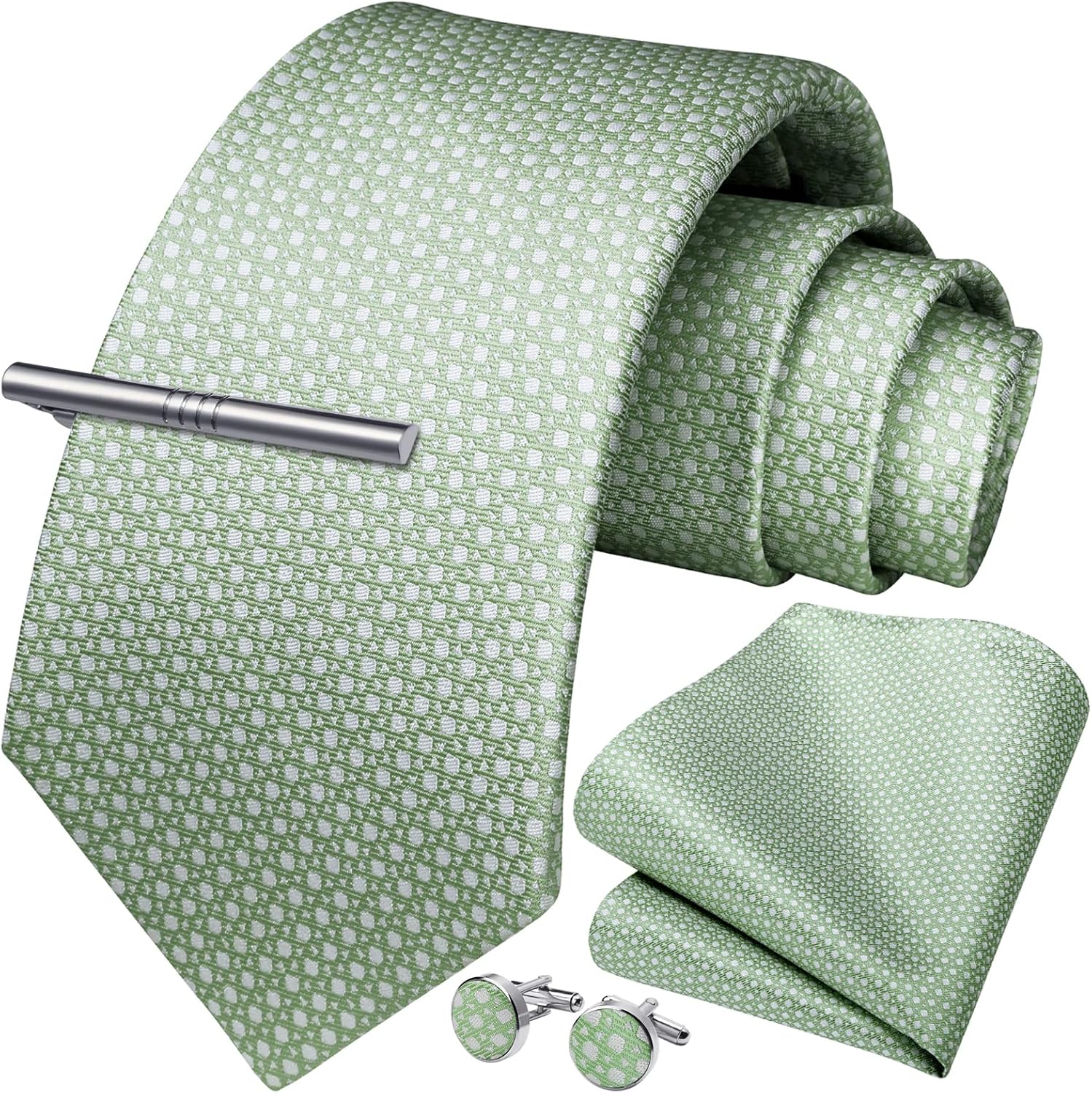 Classic Checkered Tie Set with - огляд і ціна Pocket Square Set