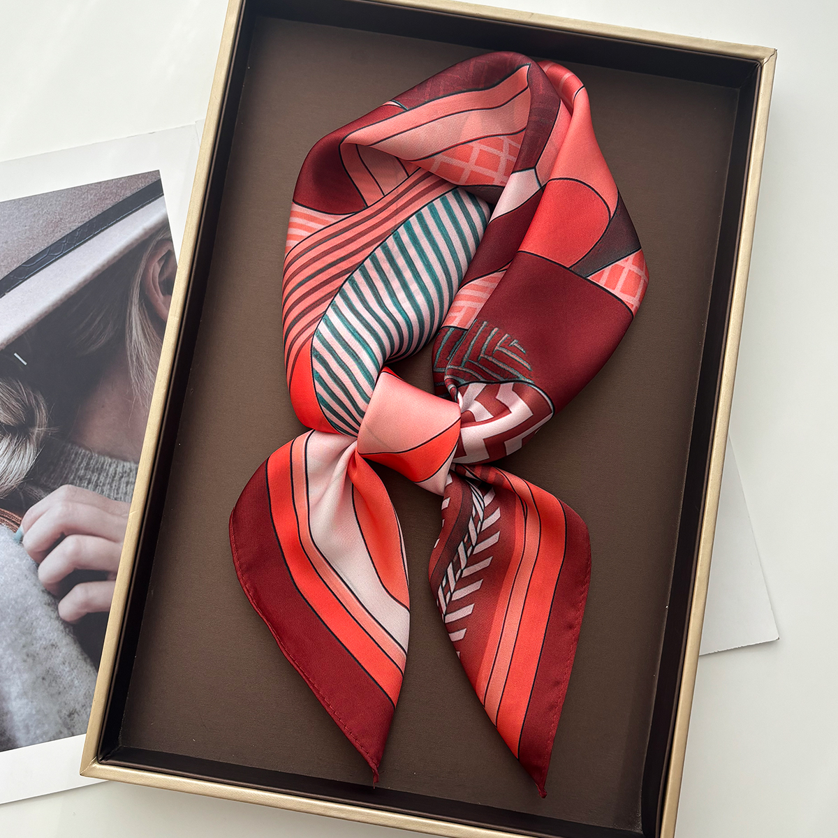 Luxury Square Scarf For Women  - огляд і ціна Scarf Silk Square