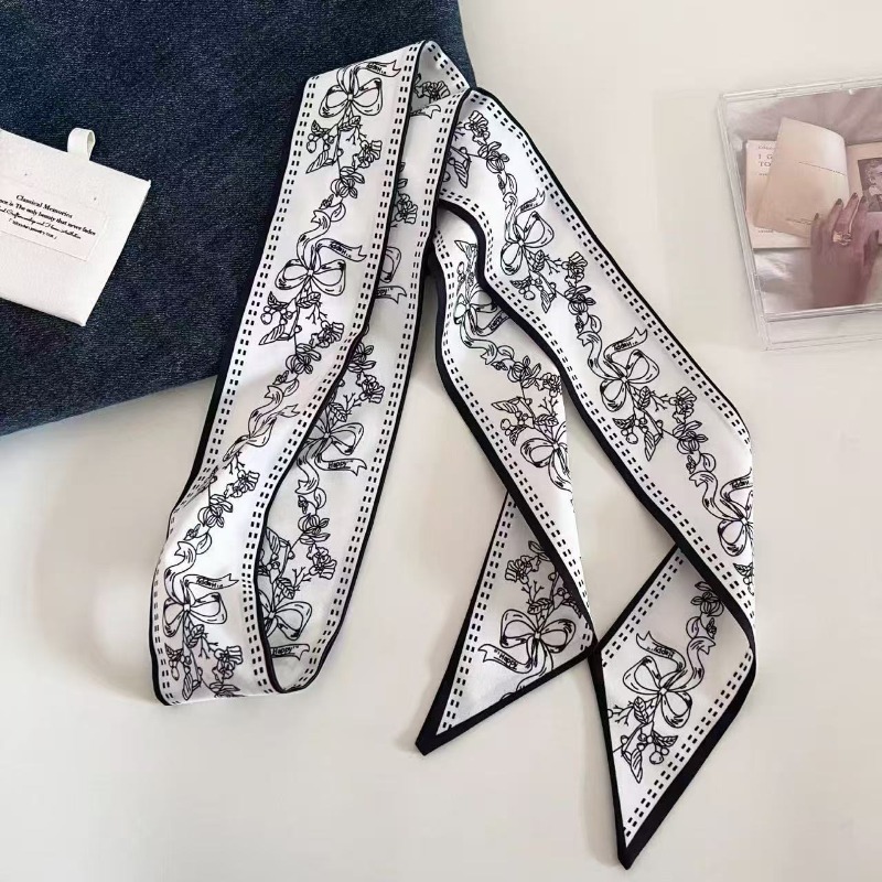 Black White Double Sided Paisl - огляд і ціна Ascot Neck Scarf
