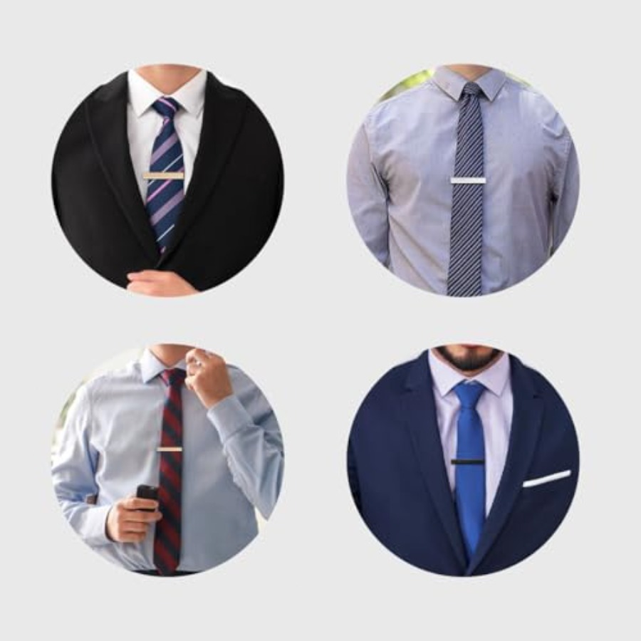 3 Pack Tie Clips for Men Tie B - огляд і ціна Tie Bar Set Gift