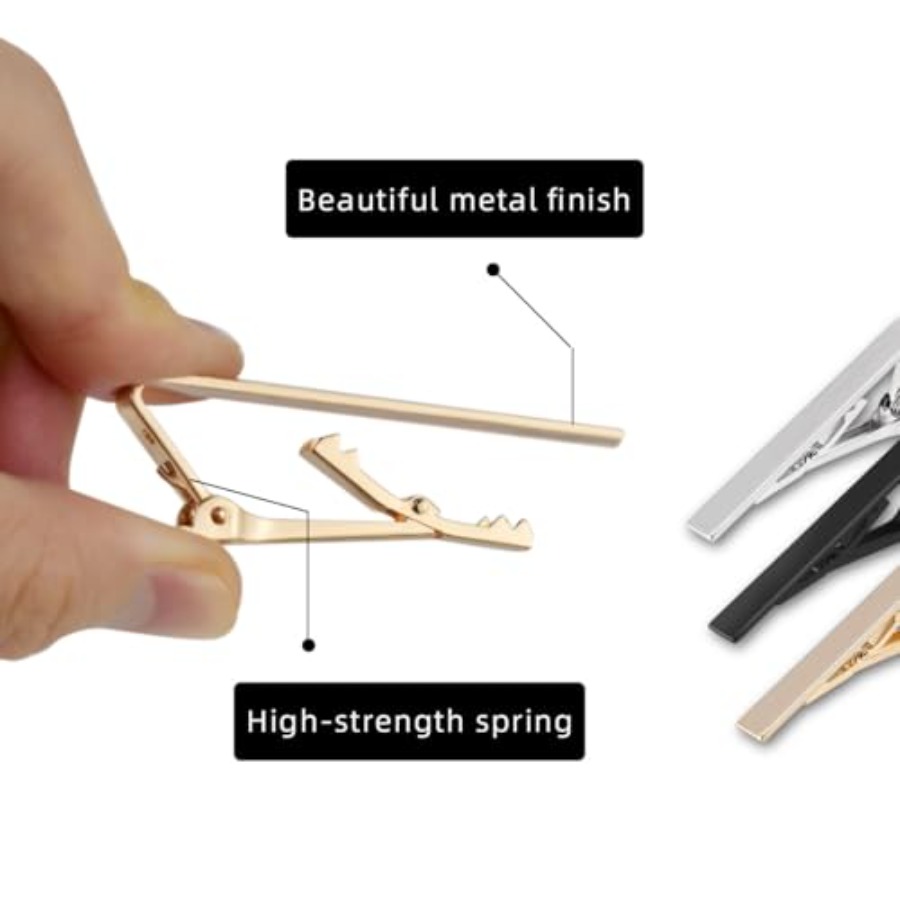 3 Pack Tie Clips for Men Tie B - огляд і ціна Tie Bar Set Gift