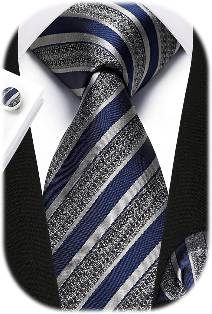 Men's Stripe Tie & Pocket Squa - огляд і ціна Handkerchief Cotton Men