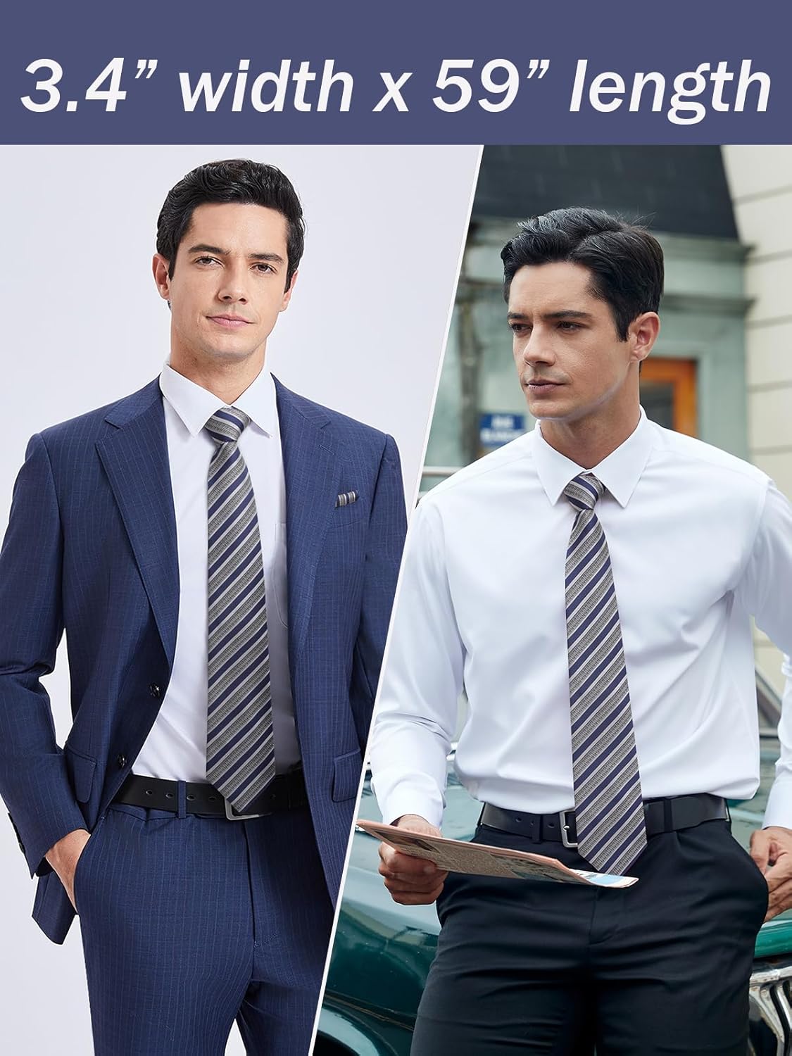 Men's Stripe Tie & Pocket Squa - огляд і ціна Handkerchief Cotton Men