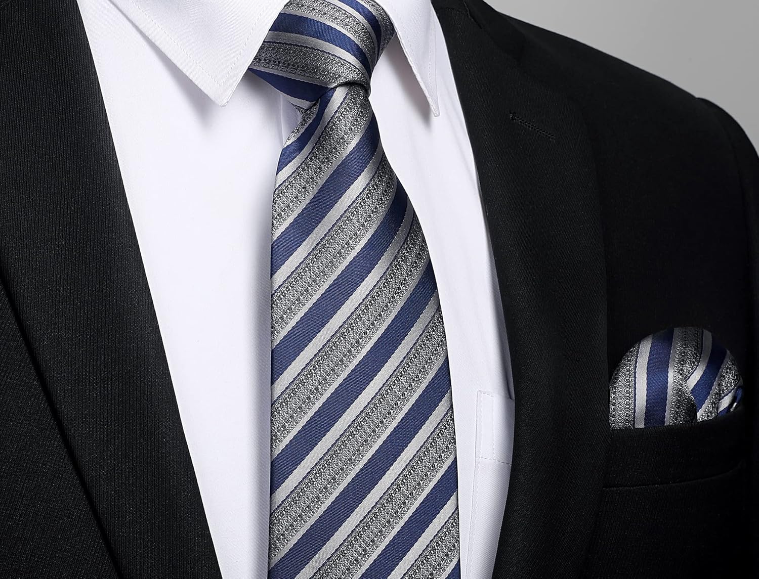 Men's Stripe Tie & Pocket Squa - огляд і ціна Handkerchief Cotton Men