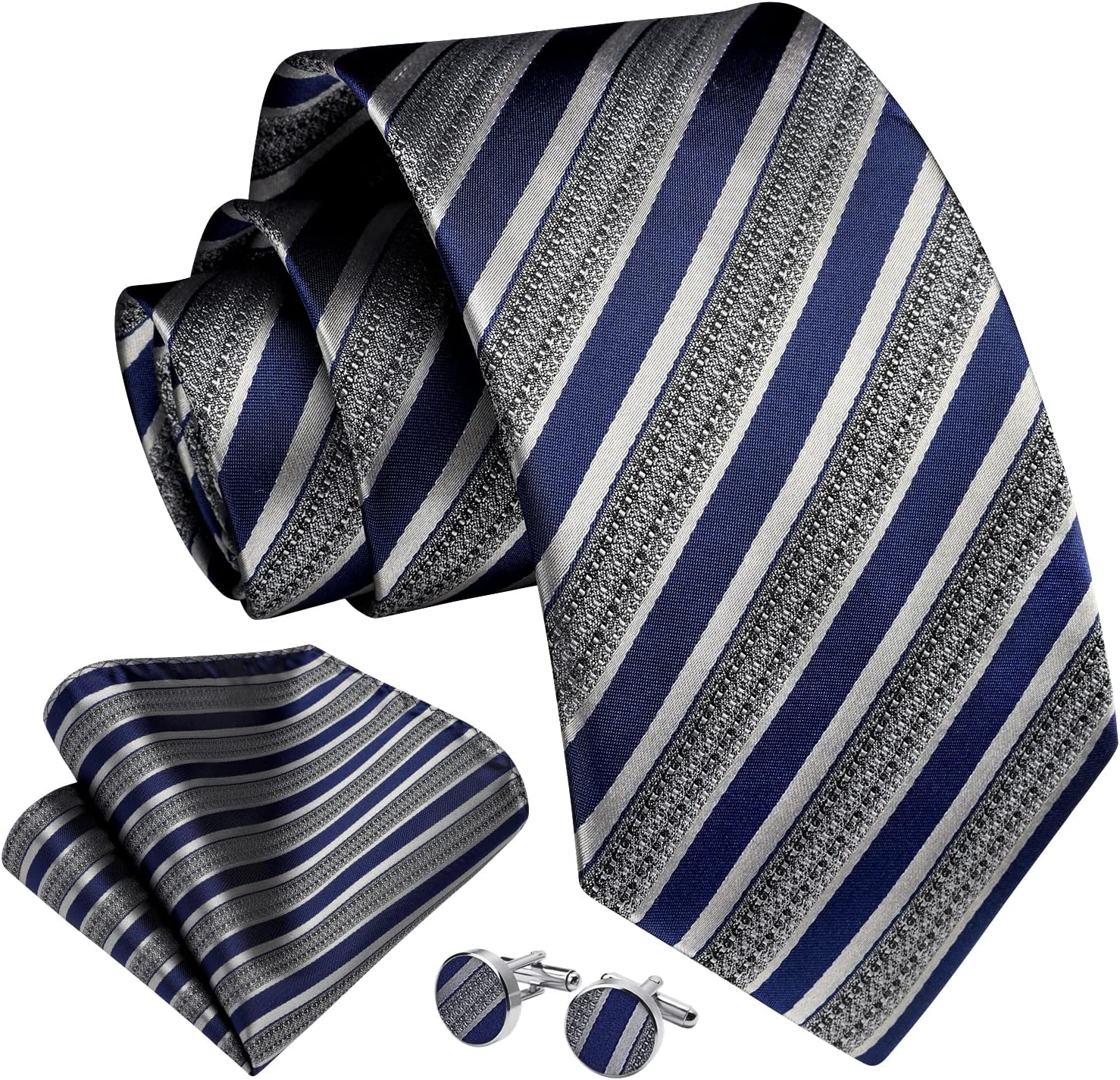 Men's Stripe Tie & Pocket Squa - огляд і ціна Handkerchief Cotton Men