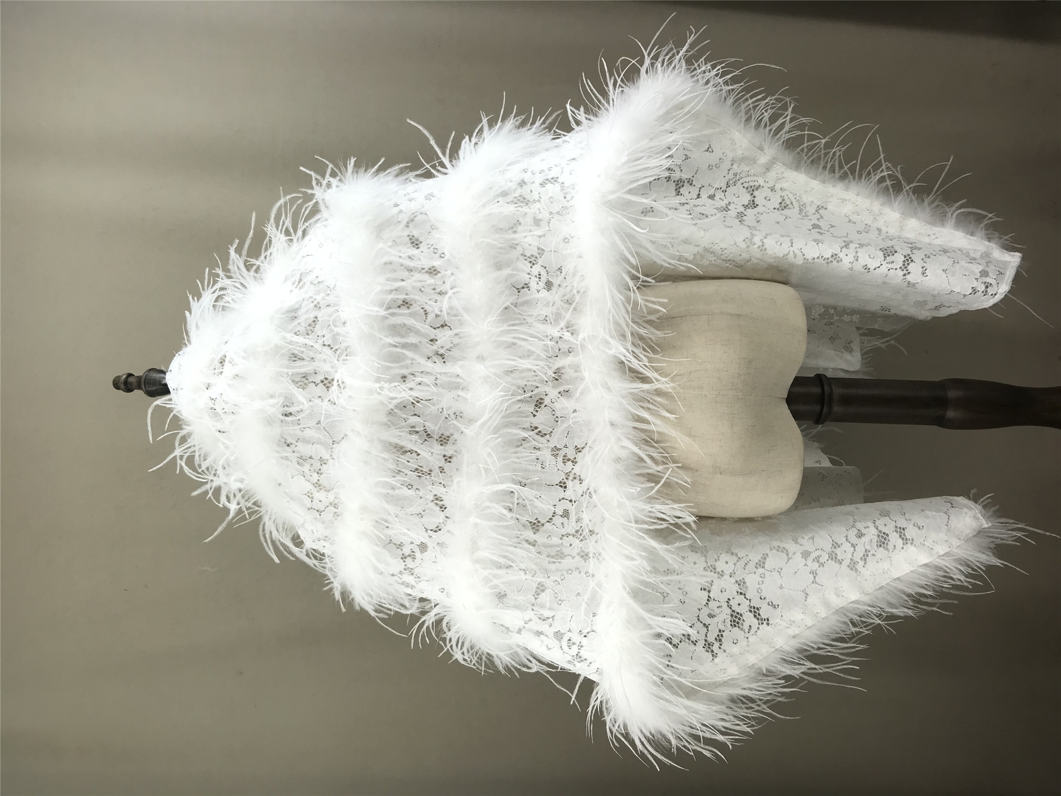 Real Ostrich Feather Lace Shaw - огляд і ціна Stole Wedding Shawl