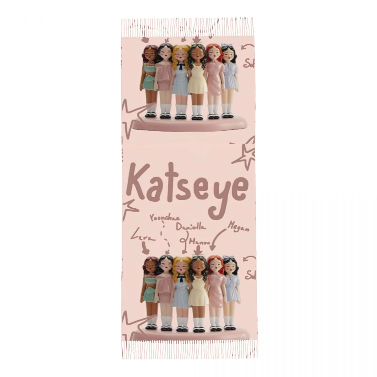 Katseye Kpop Idol Shawl Wrap W - огляд і ціна Pashmina Wrap Large