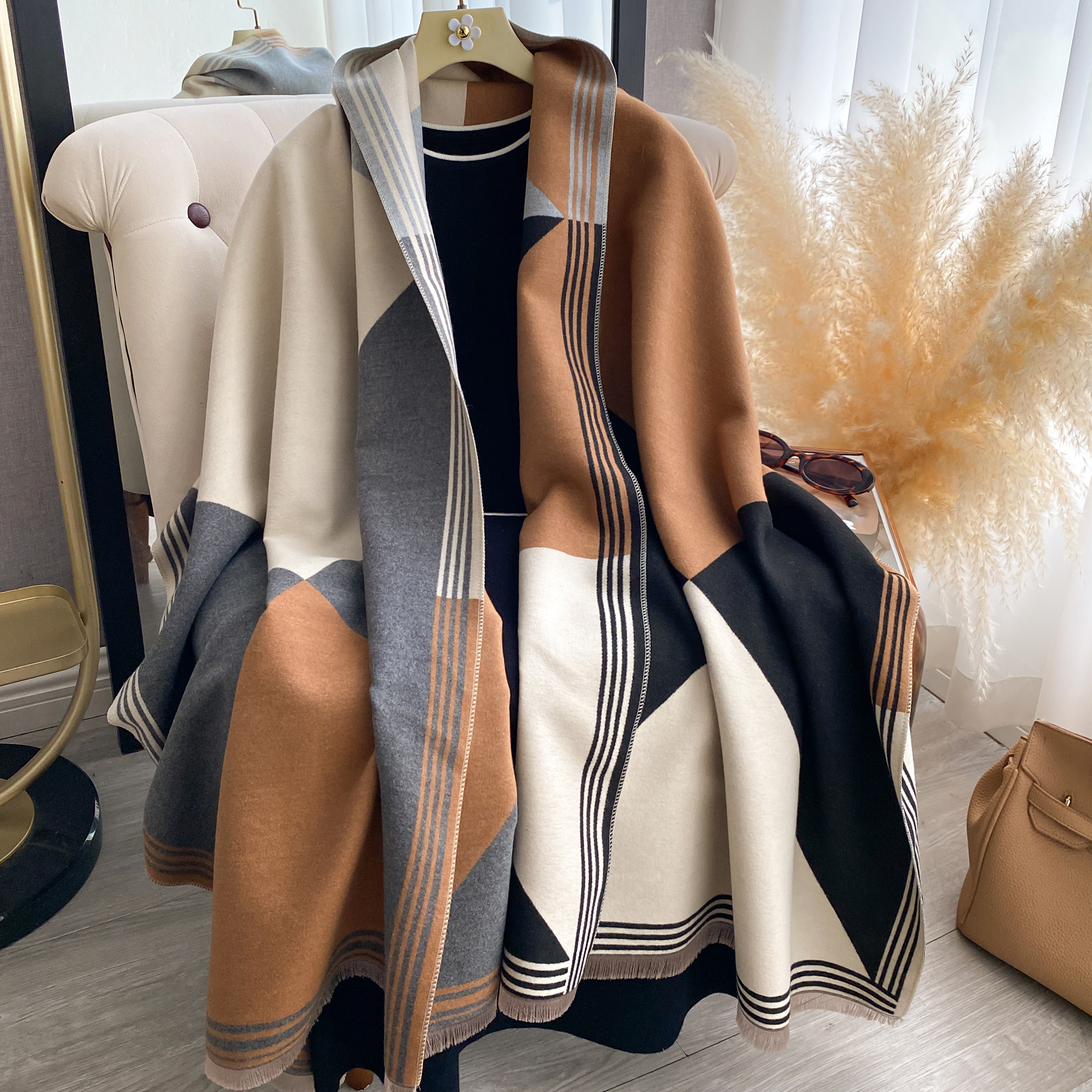 2025 Luxury Winter Cashmere Sc - огляд і ціна Woven Scarf Blanket