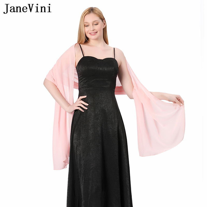 JaneVini Elegant Pink Chiffon  - огляд і ціна Stole Wedding Shawl