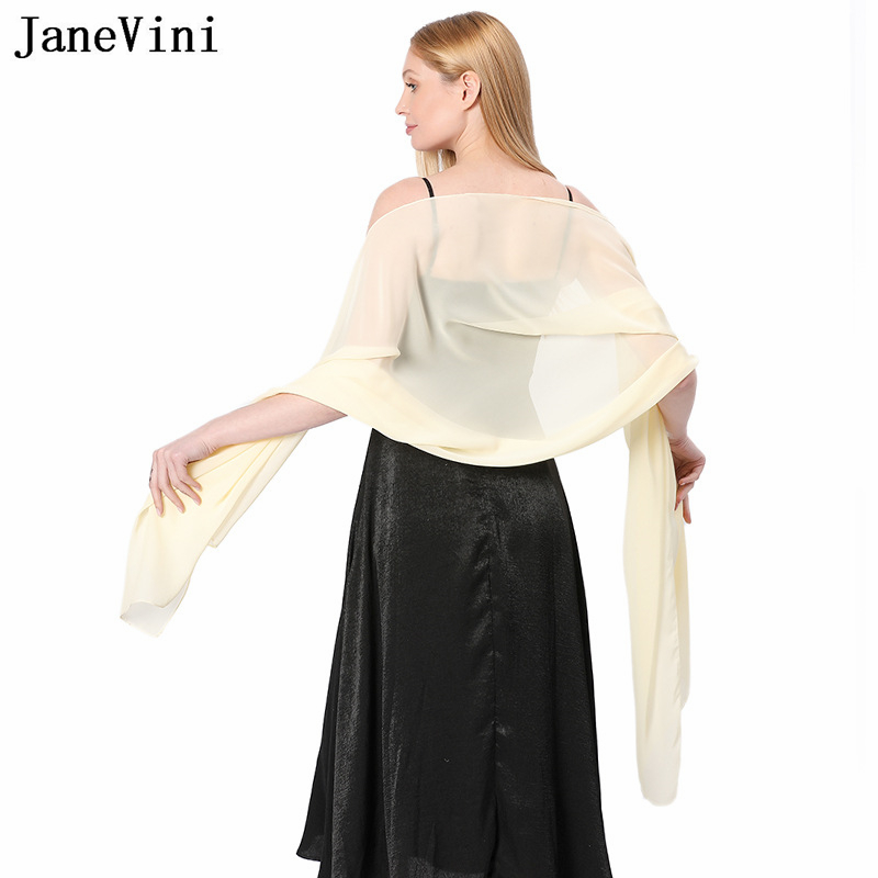 JaneVini Elegant Pink Chiffon  - огляд і ціна Stole Wedding Shawl