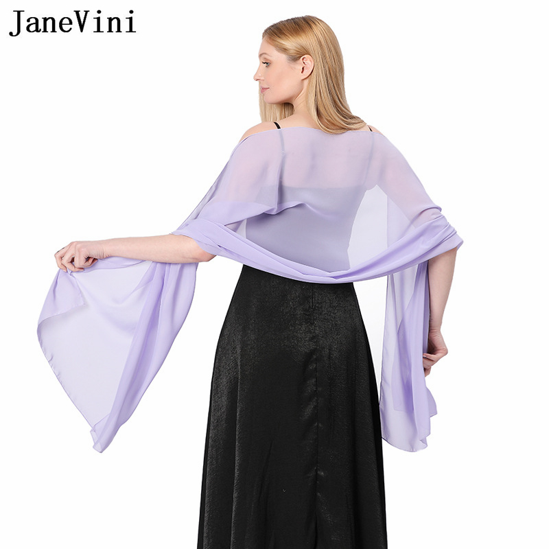 JaneVini Elegant Pink Chiffon  - огляд і ціна Stole Wedding Shawl