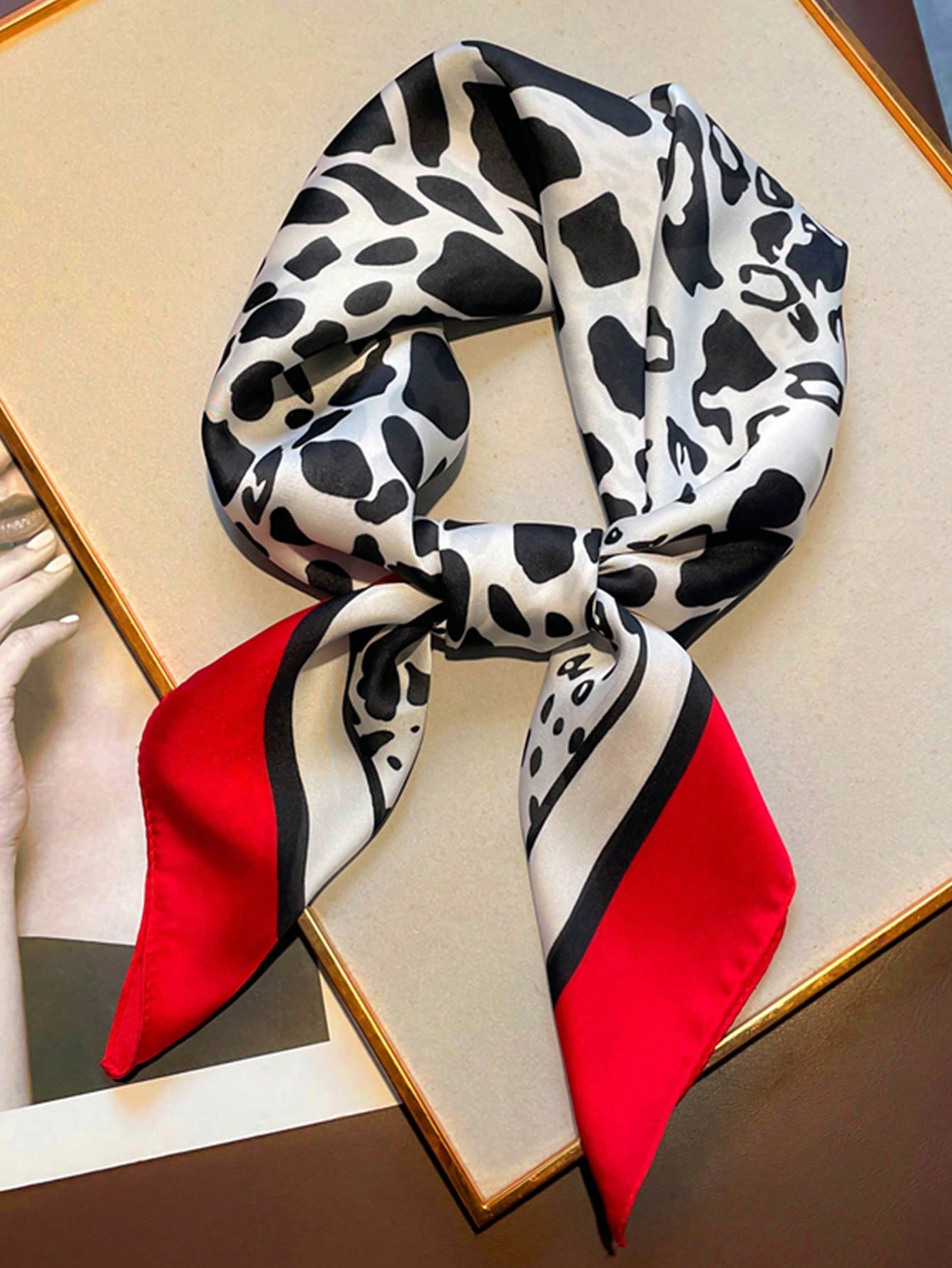 1pc Faux Silk Retro Leopard Pr - огляд і ціна Bandana Cotton