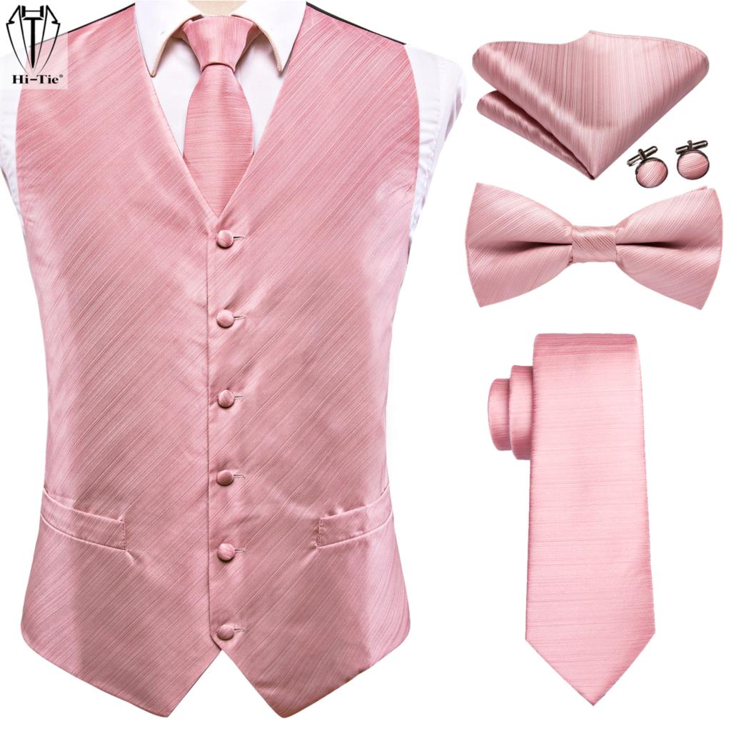 Hi-Tie Luxury Silk Mens Vests  - огляд і ціна Silk Tie Striped