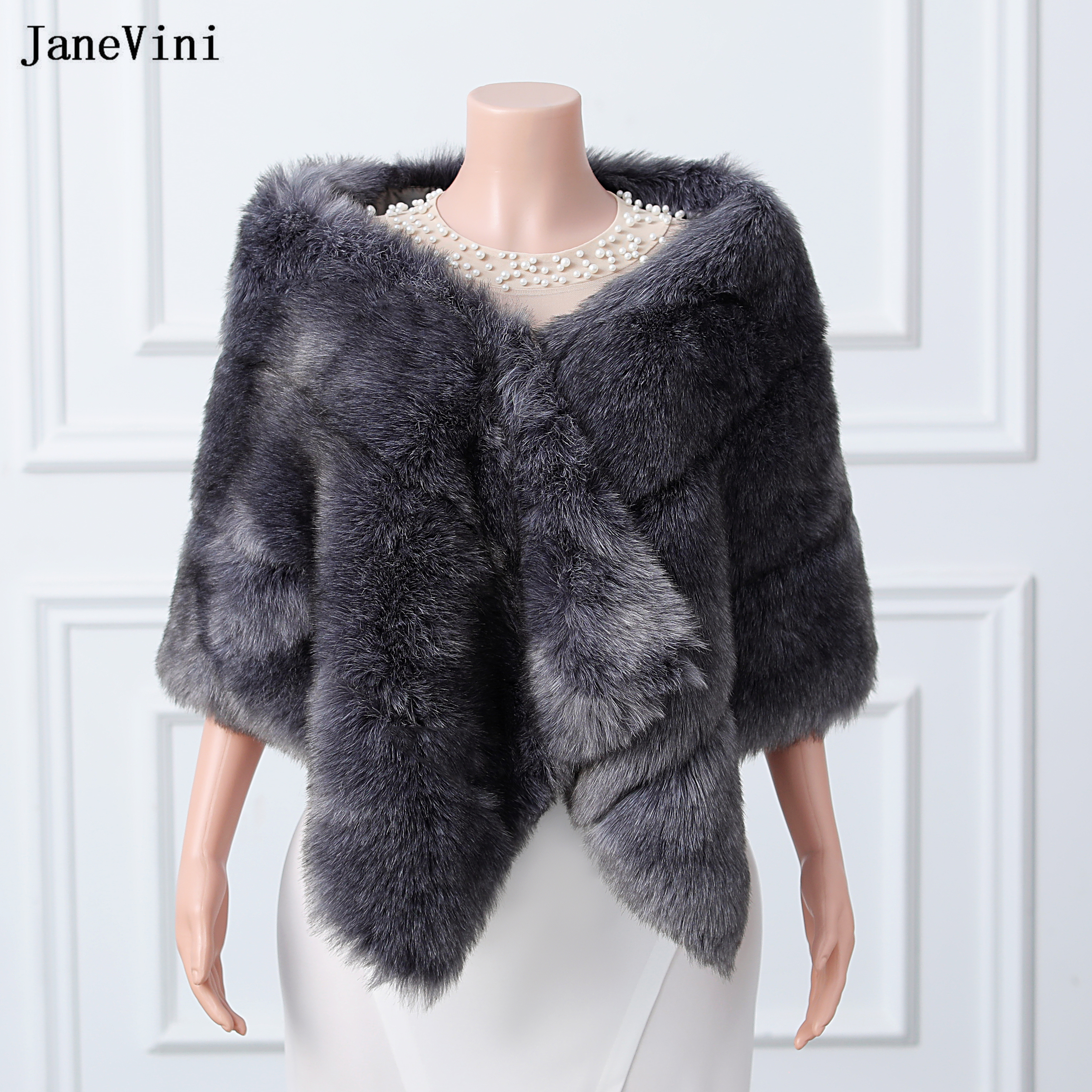 JaneVini High Quality Dark Gra - огляд і ціна Stole Wedding Shawl