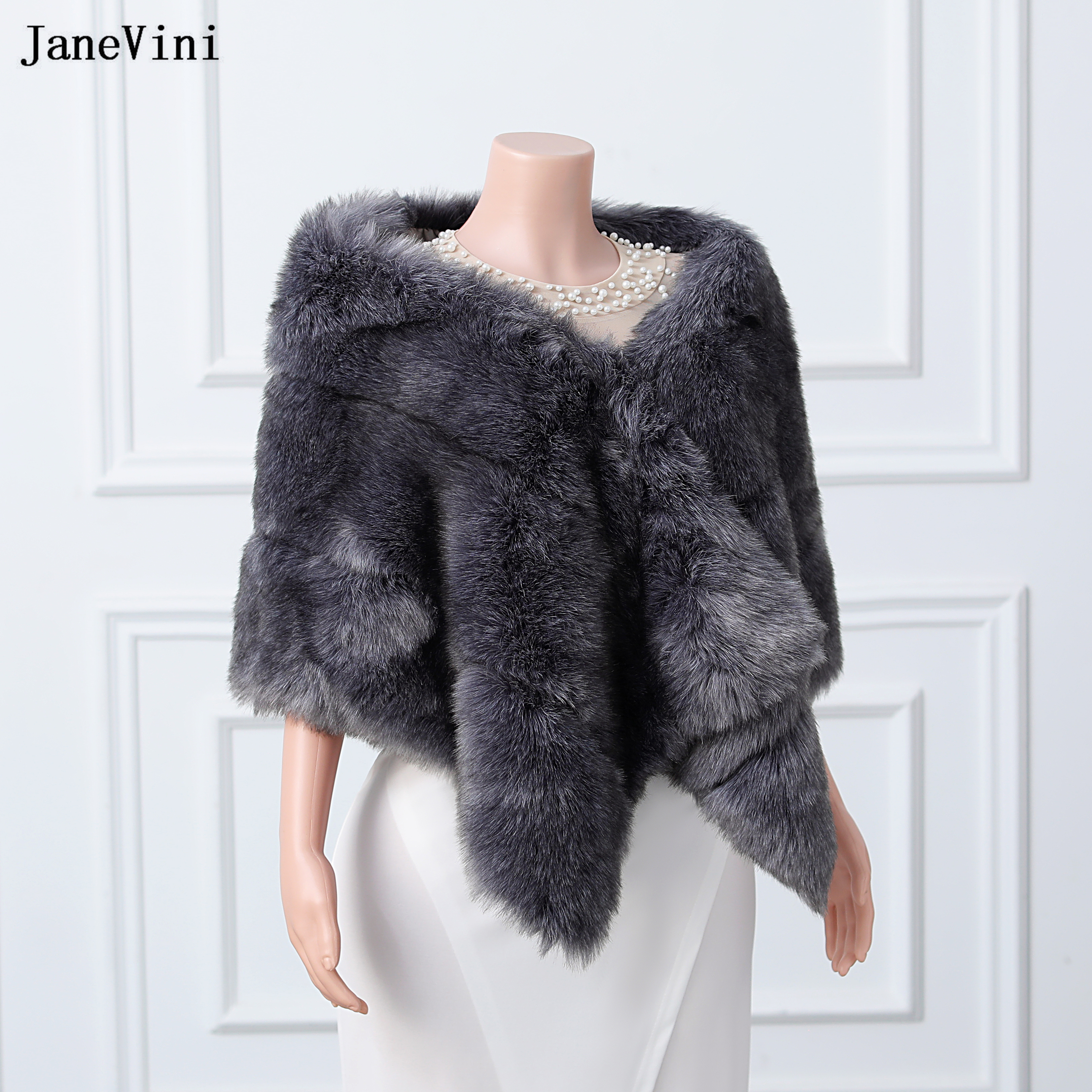 JaneVini High Quality Dark Gra - огляд і ціна Stole Wedding Shawl