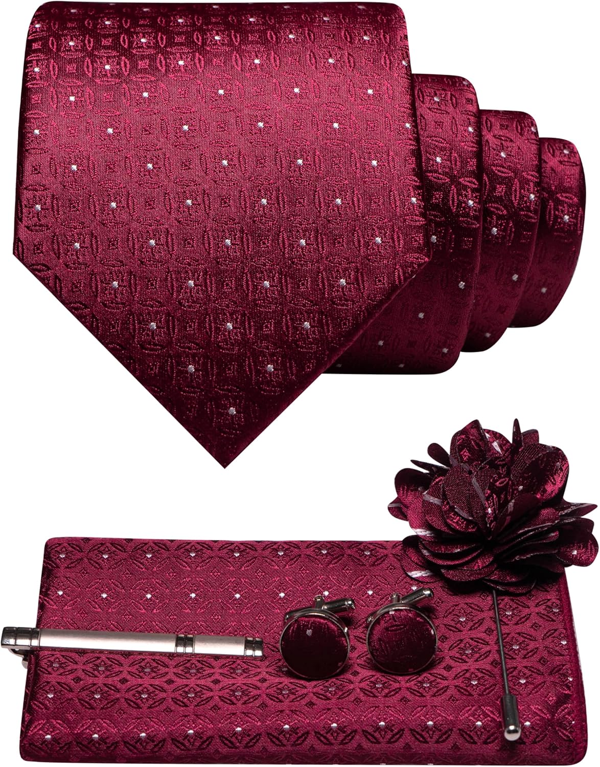 5PCS Men's Tie Set with Pocket - огляд і ціна Pocket Square Set