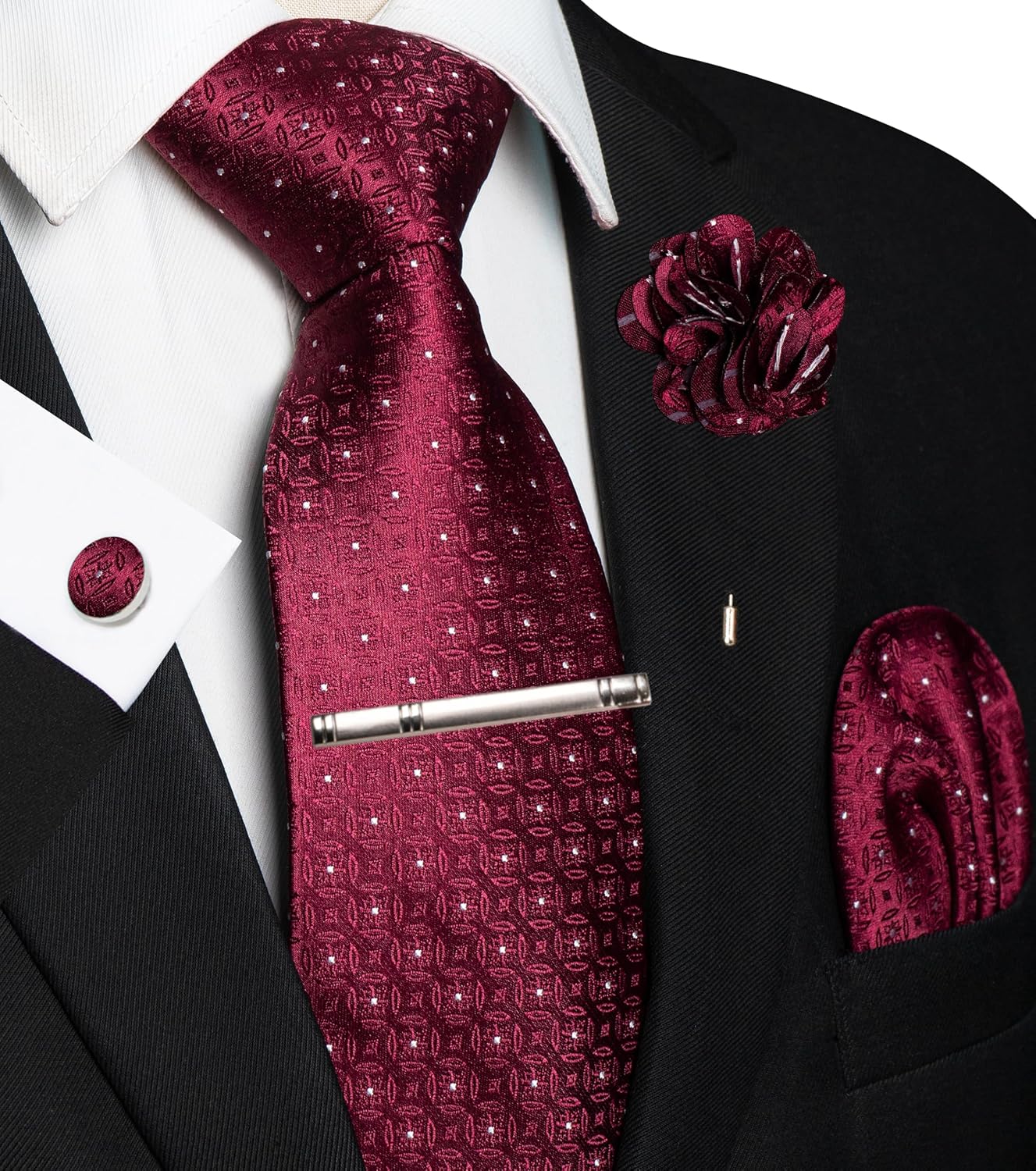 5PCS Men's Tie Set with Pocket - огляд і ціна Pocket Square Set