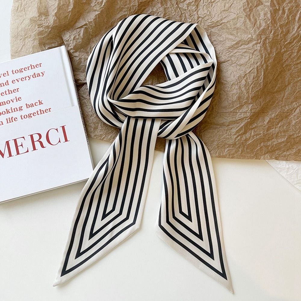 Retro Tie Wraps Female Shawl R - огляд і ціна Silk Tie Striped
