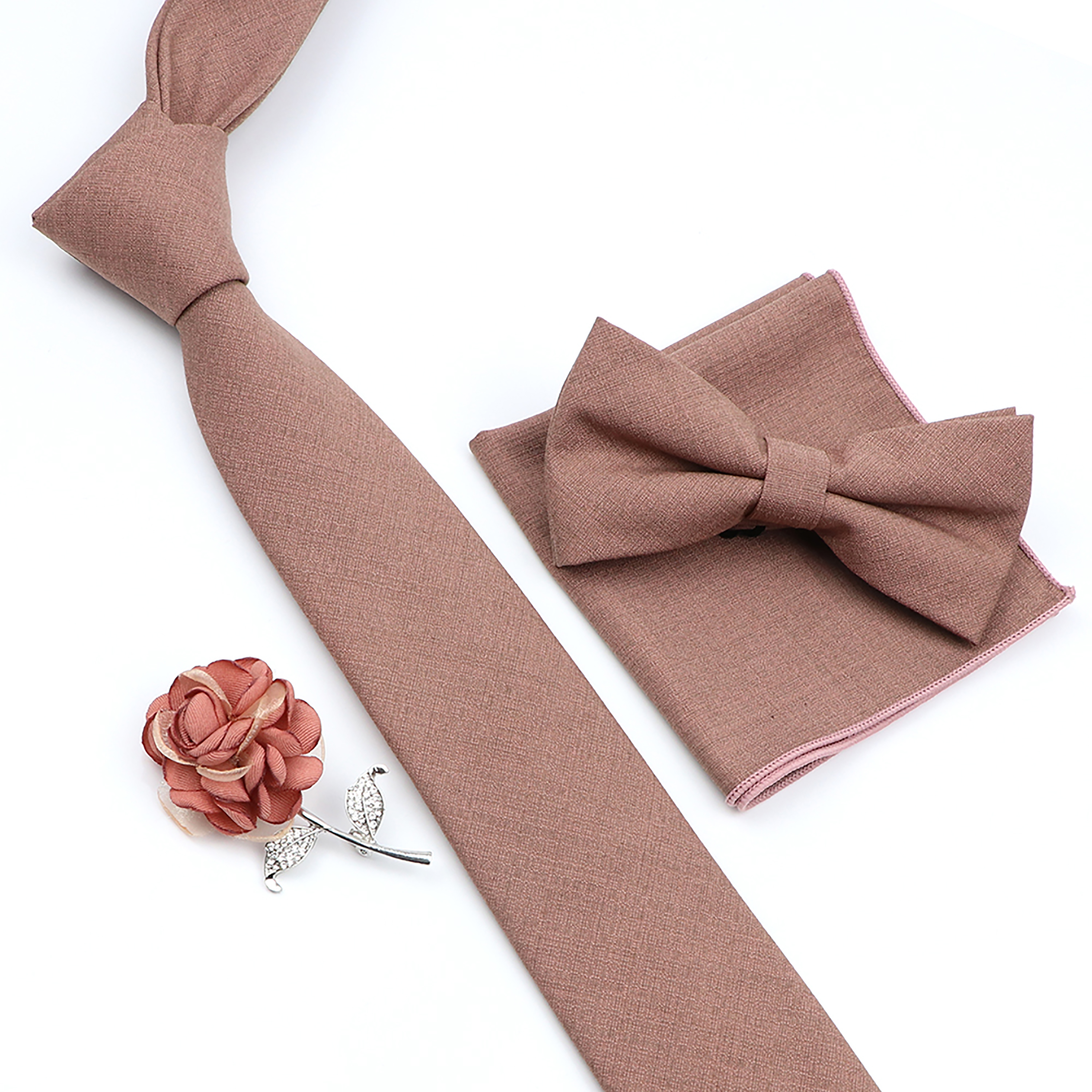 Beautiful Solid Color Tie Broo - огляд і ціна Skinny Tie Men